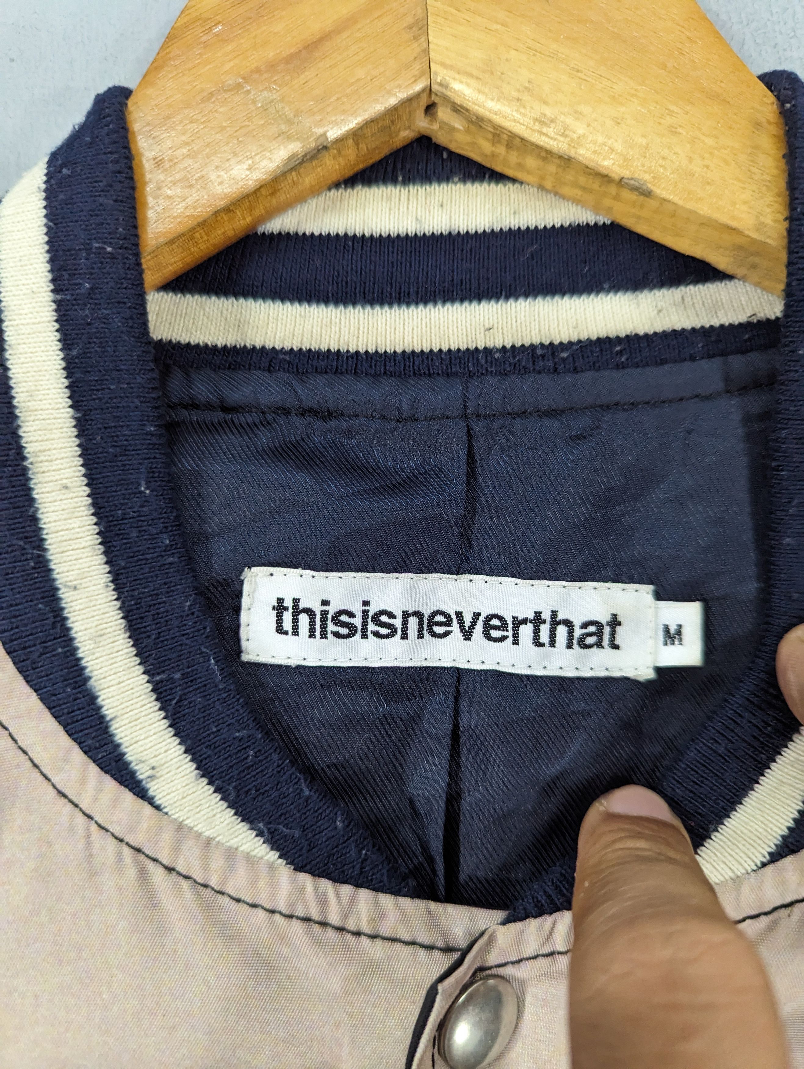 thisisneverthat 🔥RARE🔥Thisisneverthat Overprint Snap Button Varsity Jacket Size US M / EU 48-50 / 2 - 10 Thumbnail