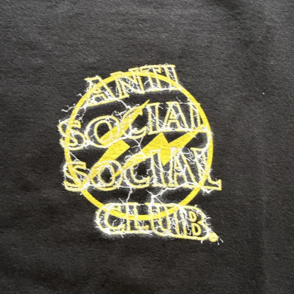 Anti Social Social Club × Fragment Design Anti Social Social Club x Fragment Bolt Tee Black Size M Size US M / EU 48-50 / 2 - 2 Thumbnail