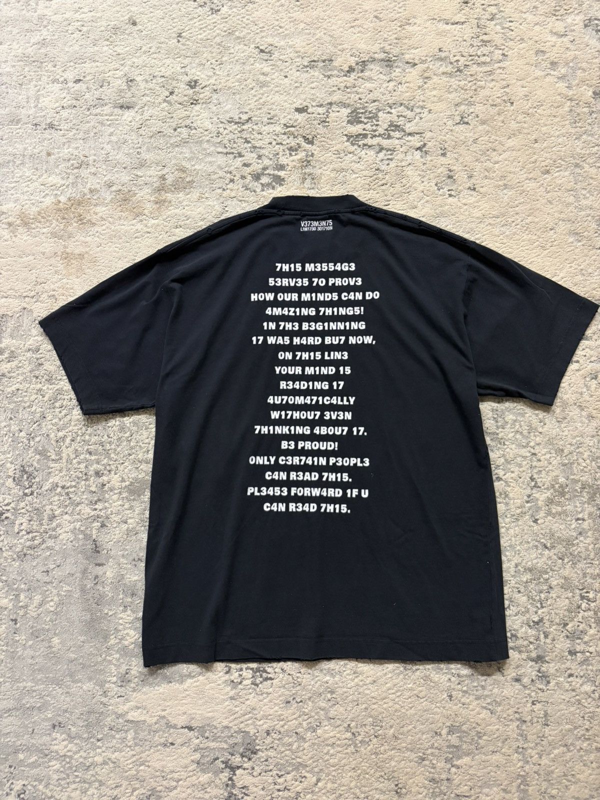 Vetements Vetements - AW23 Brain Power Message T Shirt Size US XL / EU 56 / 4 - 6 Thumbnail