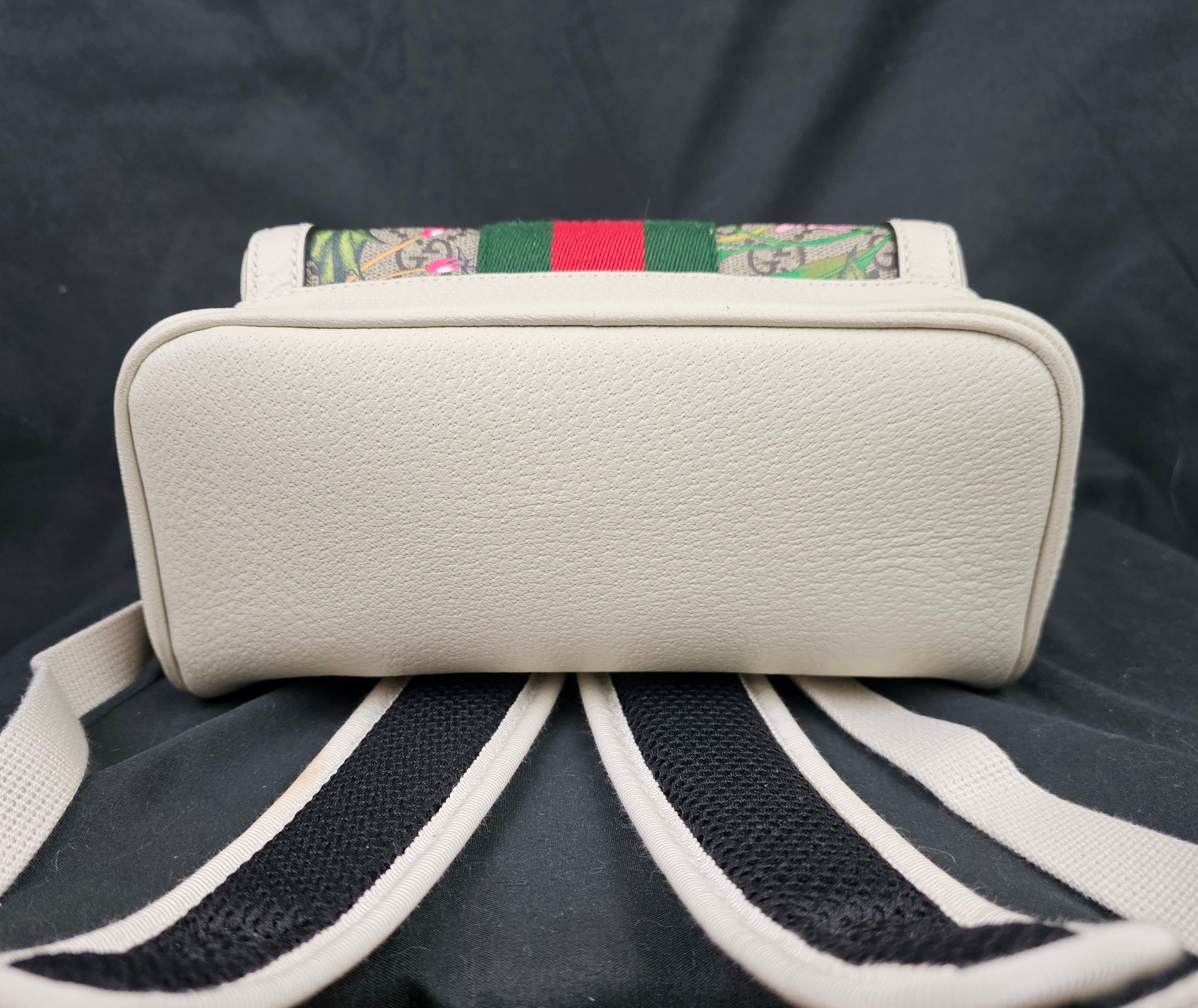 Gucci GUCCI GG Monogram Flora Web Small Ophidia Day Backpack White Size ONE SIZE - 5 Thumbnail