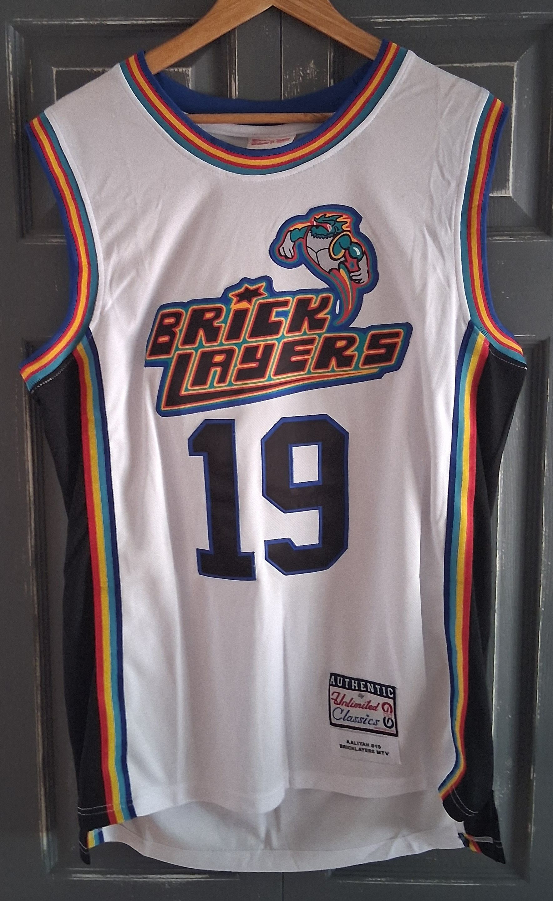 Mtv ALLIYAH MTV Rock & Jock Brick Layers White Jersey. SZ: L Size US L / EU 52-54 / 3 - 2 Thumbnail