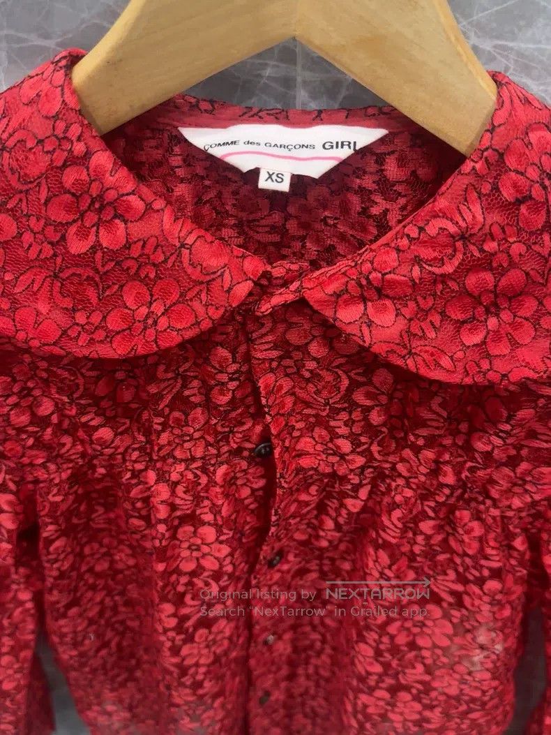 Comme des Garcons Comme Des Garcons Lace red blouse Size XS / US 0-2 / IT 36-38 - 1 Thumbnail