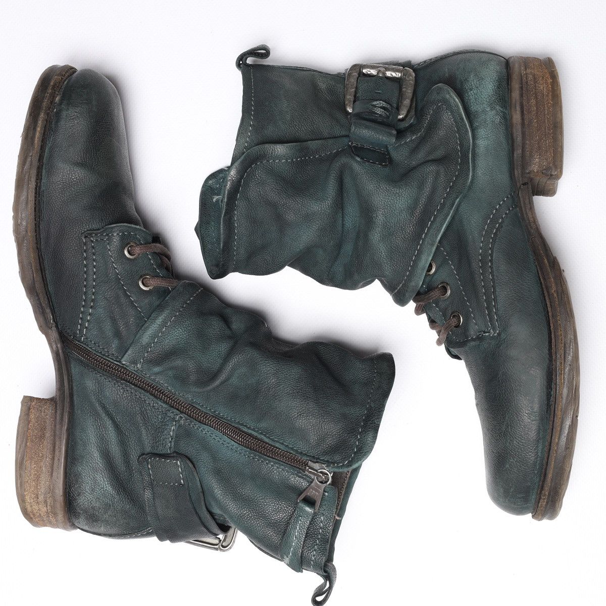 A.S.98 A.S.98 Airstep Green Ankle Boots Saintec Leather Shoes as98 Size US 9 / IT 39 - 3 Thumbnail