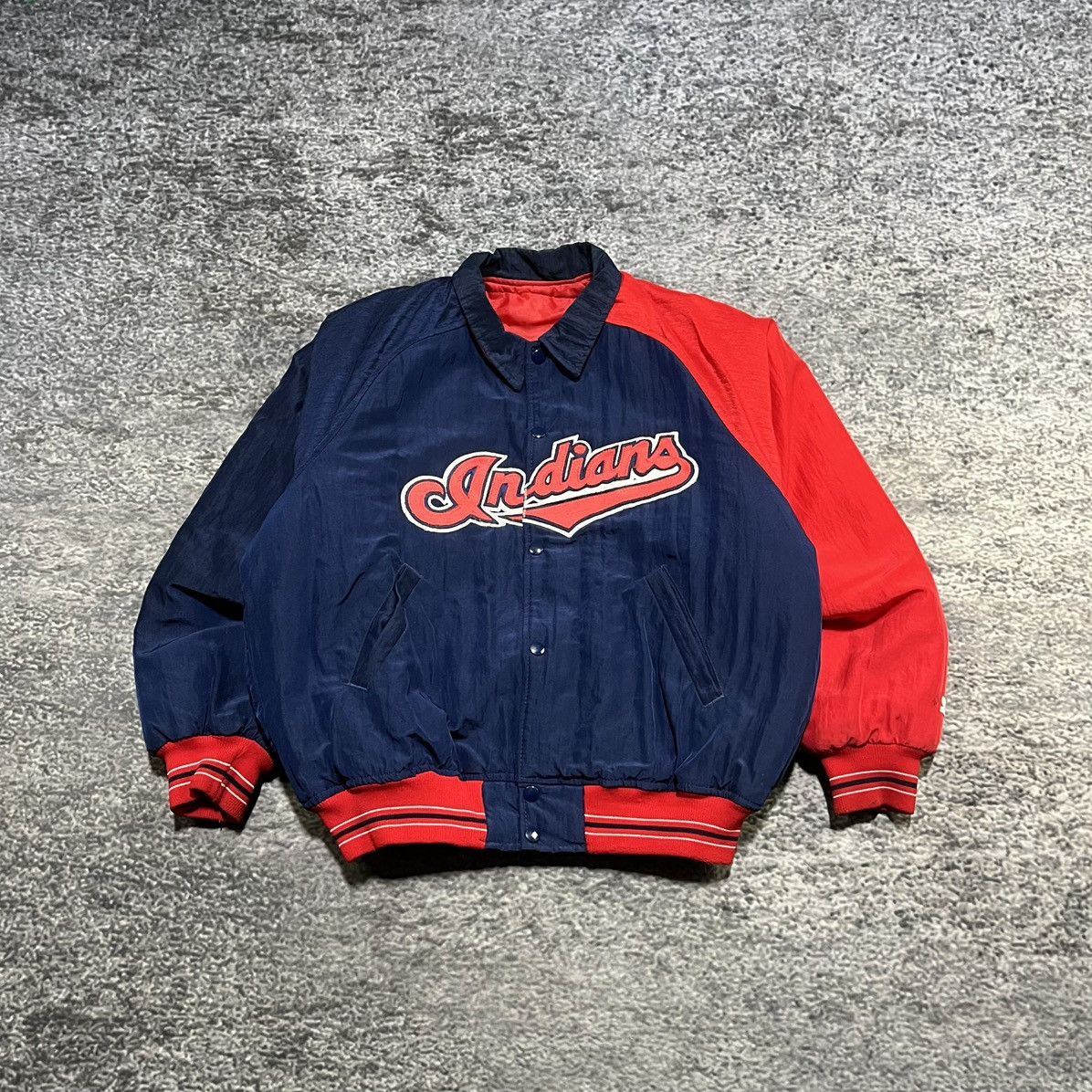 Starter Vintage 90s Cleveland Indians Starter Diamond MLB Jacket Size US M / EU 48-50 / 2 - 1 Thumbnail