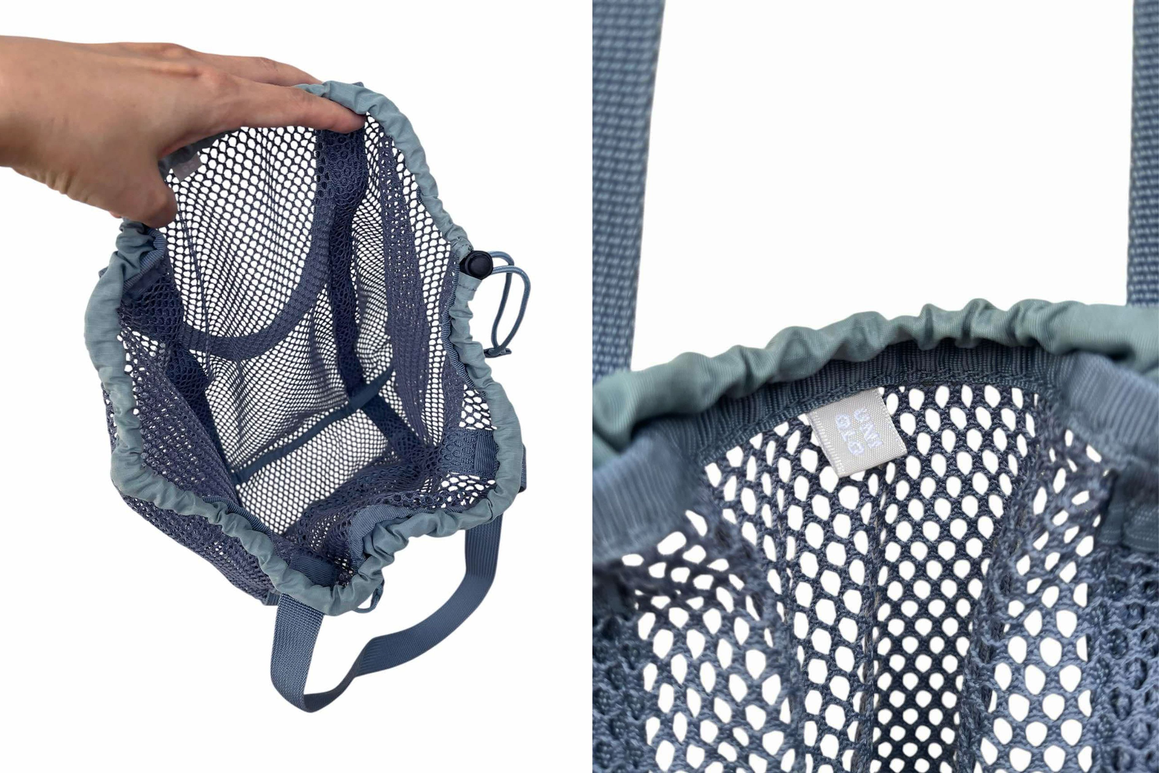 Uniqlo UNIQLO Misty Blue Mesh drawstring tote bag, see through Size ONE SIZE - 8 Thumbnail