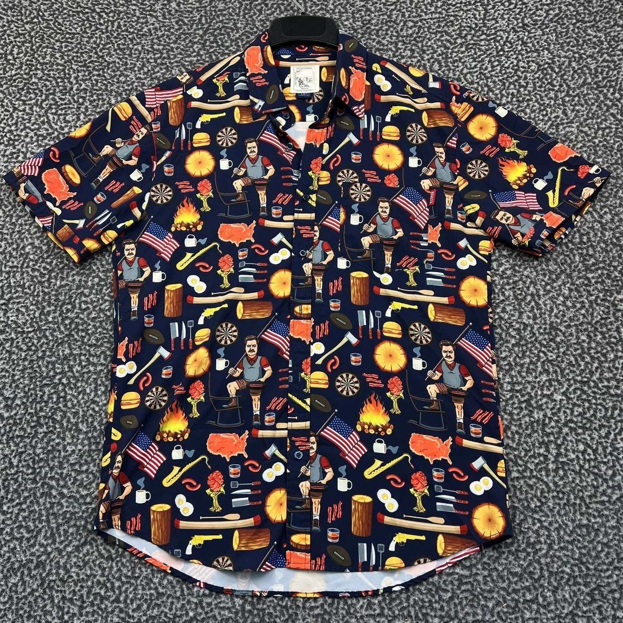 Other RSVLTS City of Pawnee Button Up Shirt Men Parks USA Summer L Size US L / EU 52-54 / 3 - 1 Thumbnail
