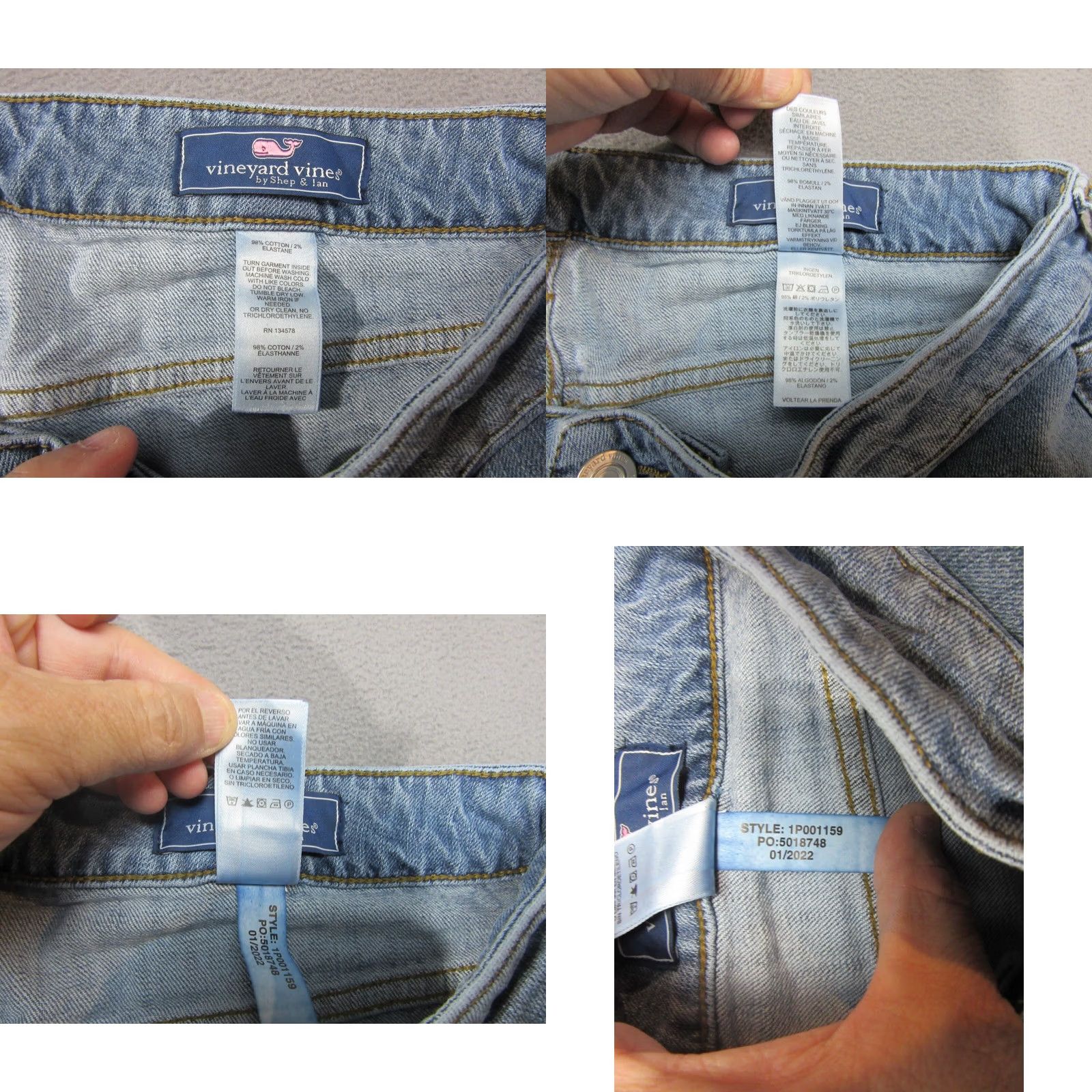 Vineyard Vines Vineyard Vines Jeans Mens 30x33.5 Blue Denim Stretch 5-Pocket Design Classic Fit Regular Modern Preppy Mens Size US 30 / EU 46 - 8 Thumbnail