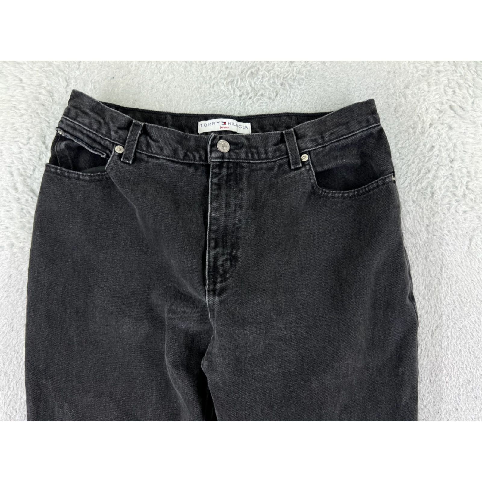 Tommy Hilfiger VINTAGE Tommy Hilfiger Jeans Women 12 Black Denim Straight Leg Cotton Blend Jeans Women 12 Black Denim Straight Leg Tommy Hilfiger vintage Size 34" / US 12 / IT 48 - 7 Thumbnail