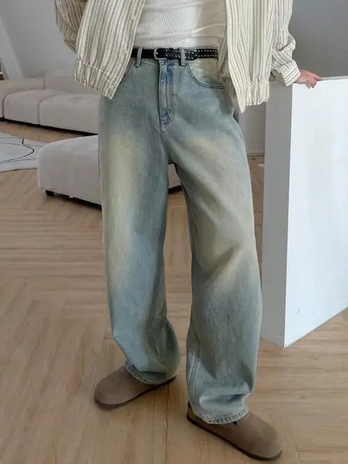 Jean Straight Leg Vintage 90s Jeans Denim Size US 34 / EU 50 - 1 Thumbnail