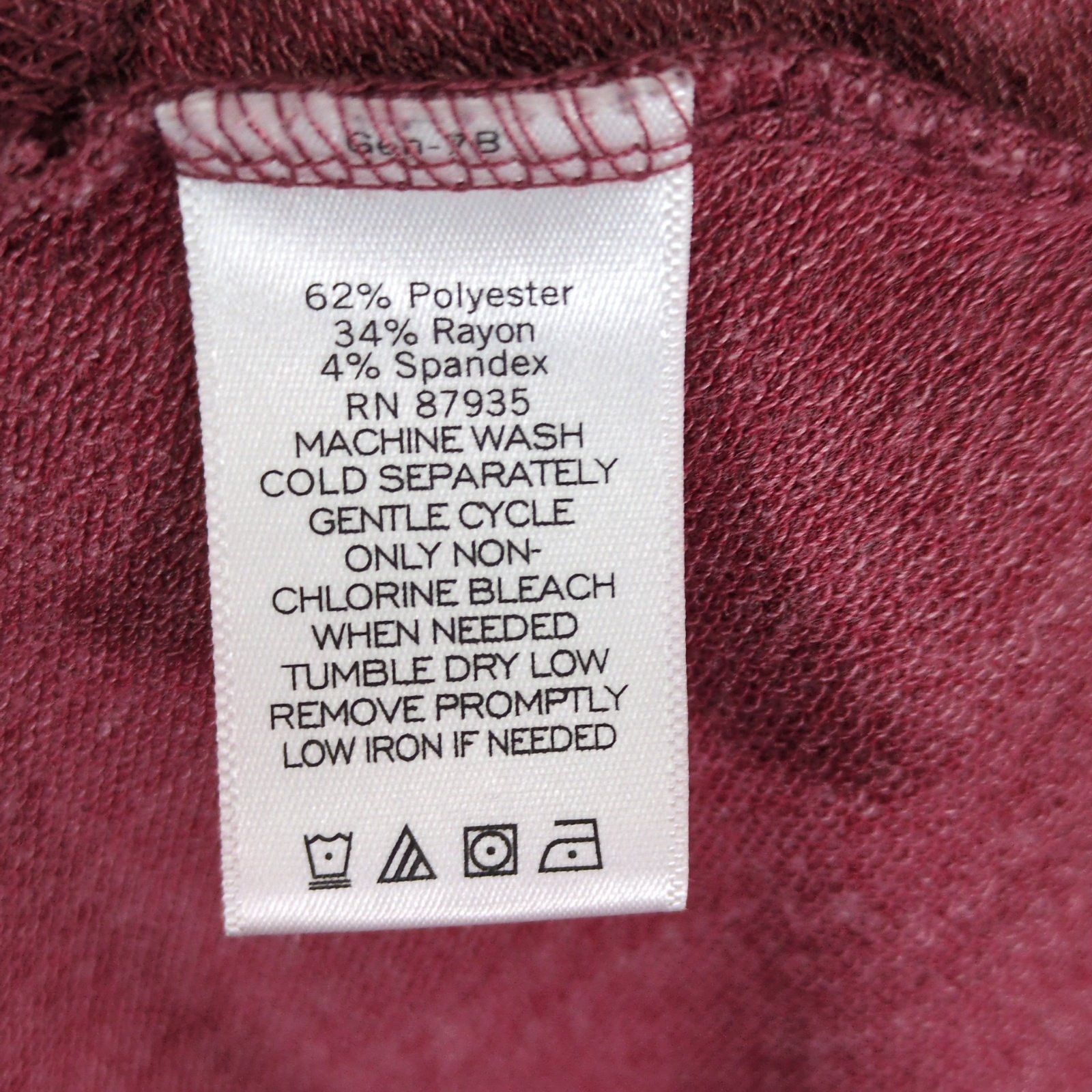 Logo Athletic LOGO Lori Goldstein Burgundy Oversize Full Zip Hoodie Jacket Size XXS / US 00 / IT 34 - 6 Thumbnail