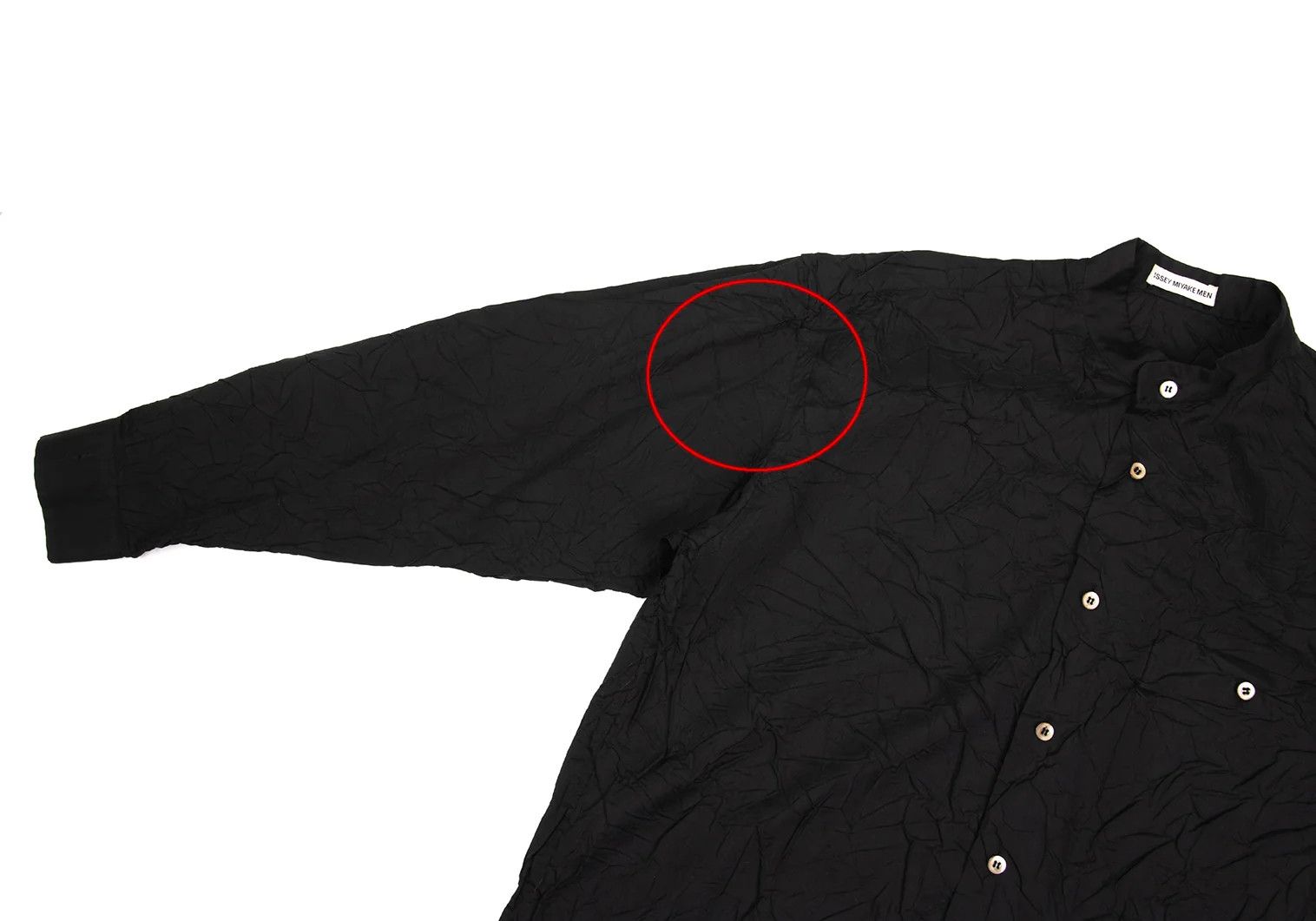 Issey Miyake Band Collar Shirt in Black, Size M Size US M / EU 48-50 / 2 - 8 Thumbnail
