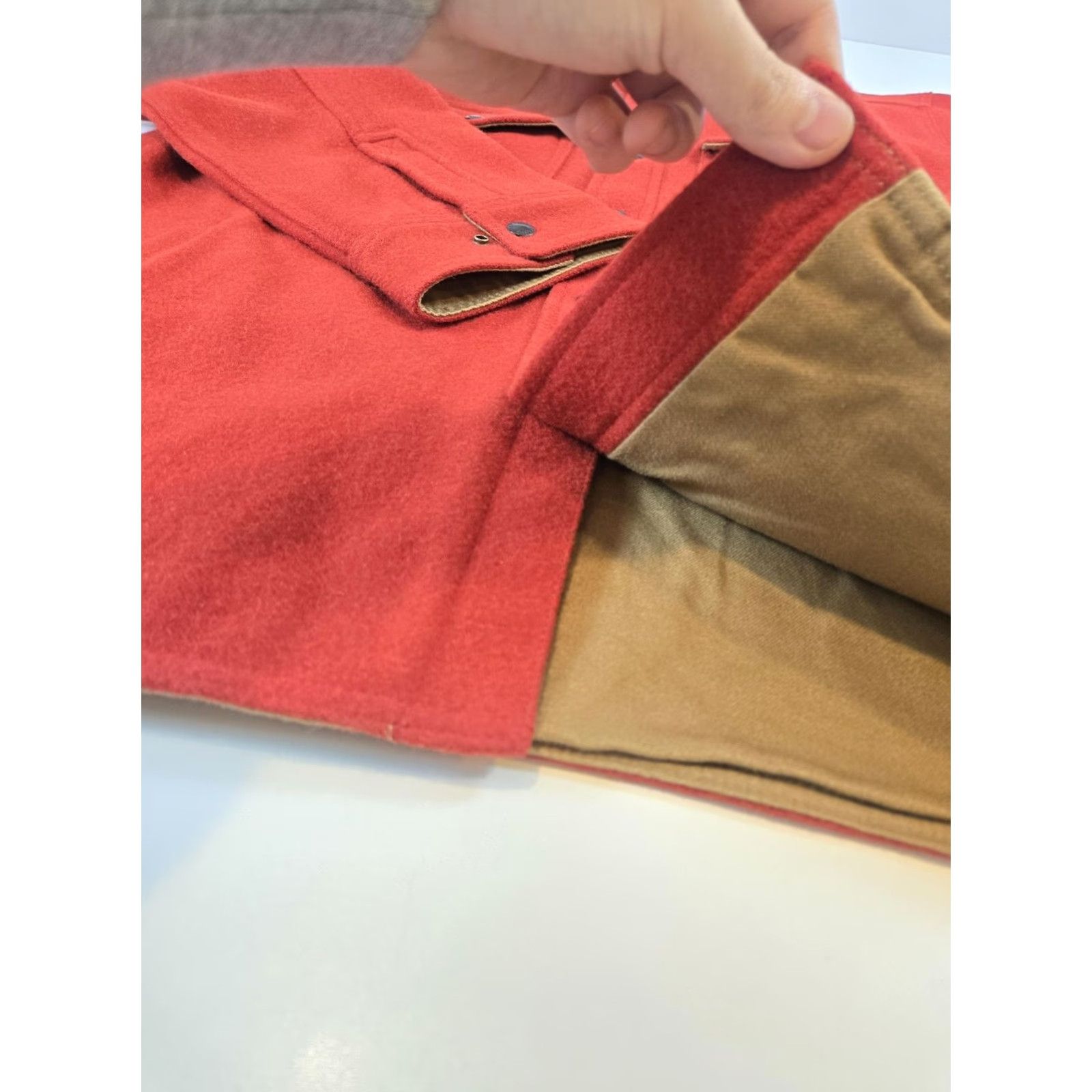 Filson Filson Jacket Mens Medium Red Oak Wool Lined Jac-Shirt Snap Front Workwear Coat Size US M / EU 48-50 / 2 - 3 Thumbnail