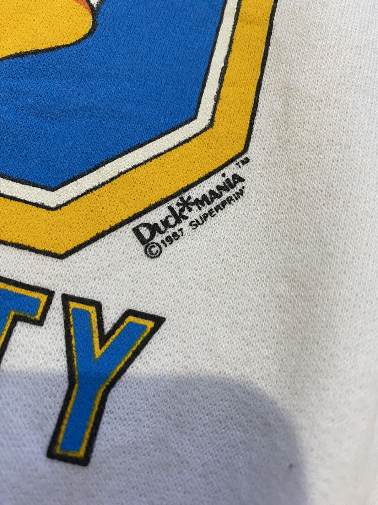 Vintage Duck university vintage sweatshirt 1987 size XL white Size US XL / EU 56 / 4 - 3 Thumbnail