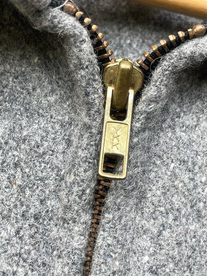 Vintage Melton Wool Zipper Jacket Size US L / EU 52-54 / 3 - 21 Thumbnail