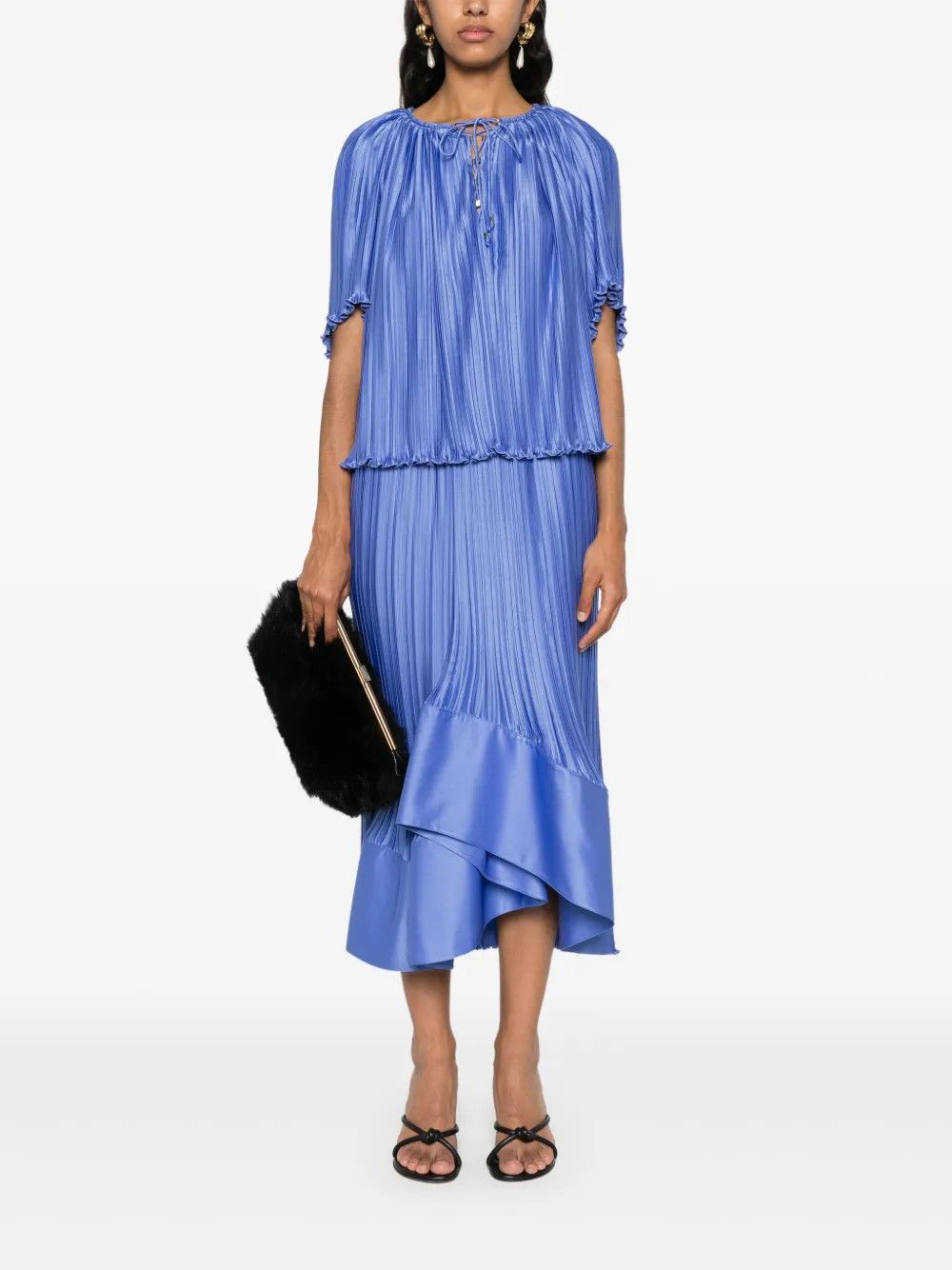 Lanvin o1y0326 Blouse in Sky Blue Size L / US 10 / IT 46 - 2 Thumbnail