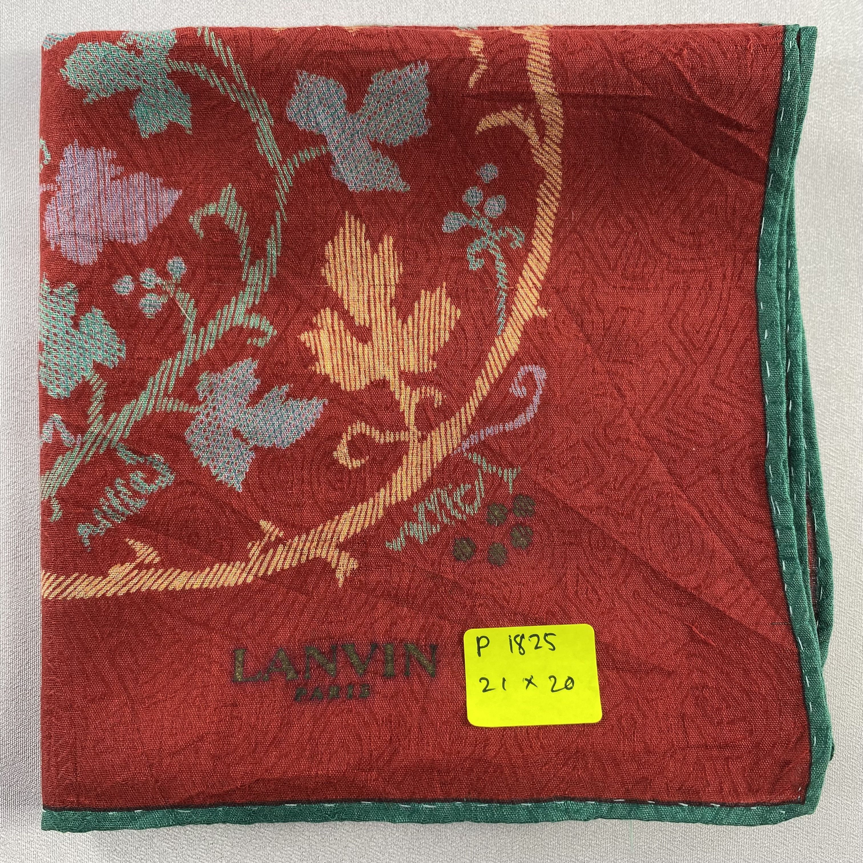 Lanvin × Vintage Lanvin Bandana/ Handkerchief / Neckerchief-P1825 Size ONE SIZE - 8 Thumbnail