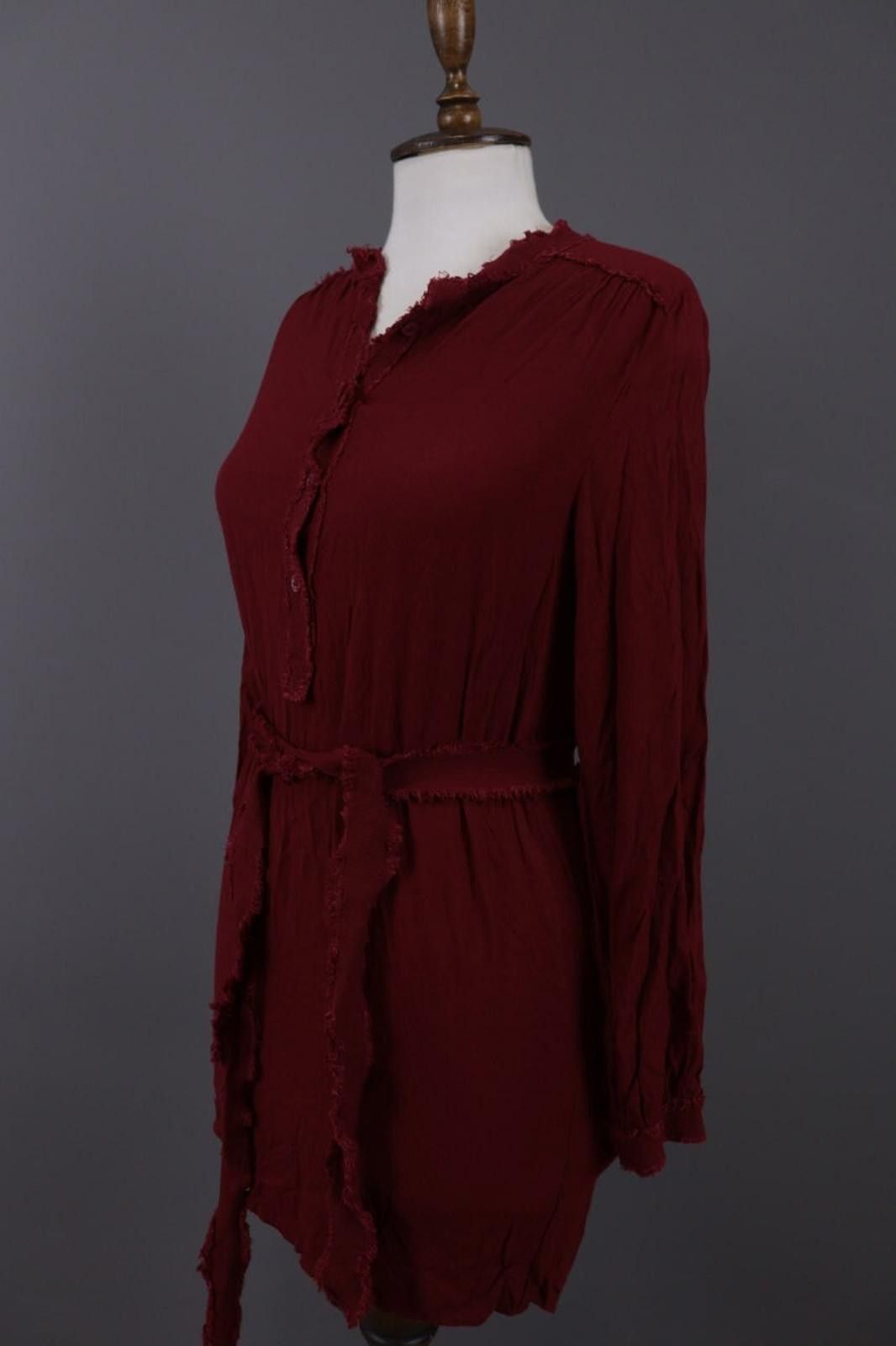 Zadig & Voltaire Zadig & Voltaire Rajel Burgundy Henley Bealt Dress Size XS Size XS / US 0-2 / IT 36-38 - 8 Thumbnail