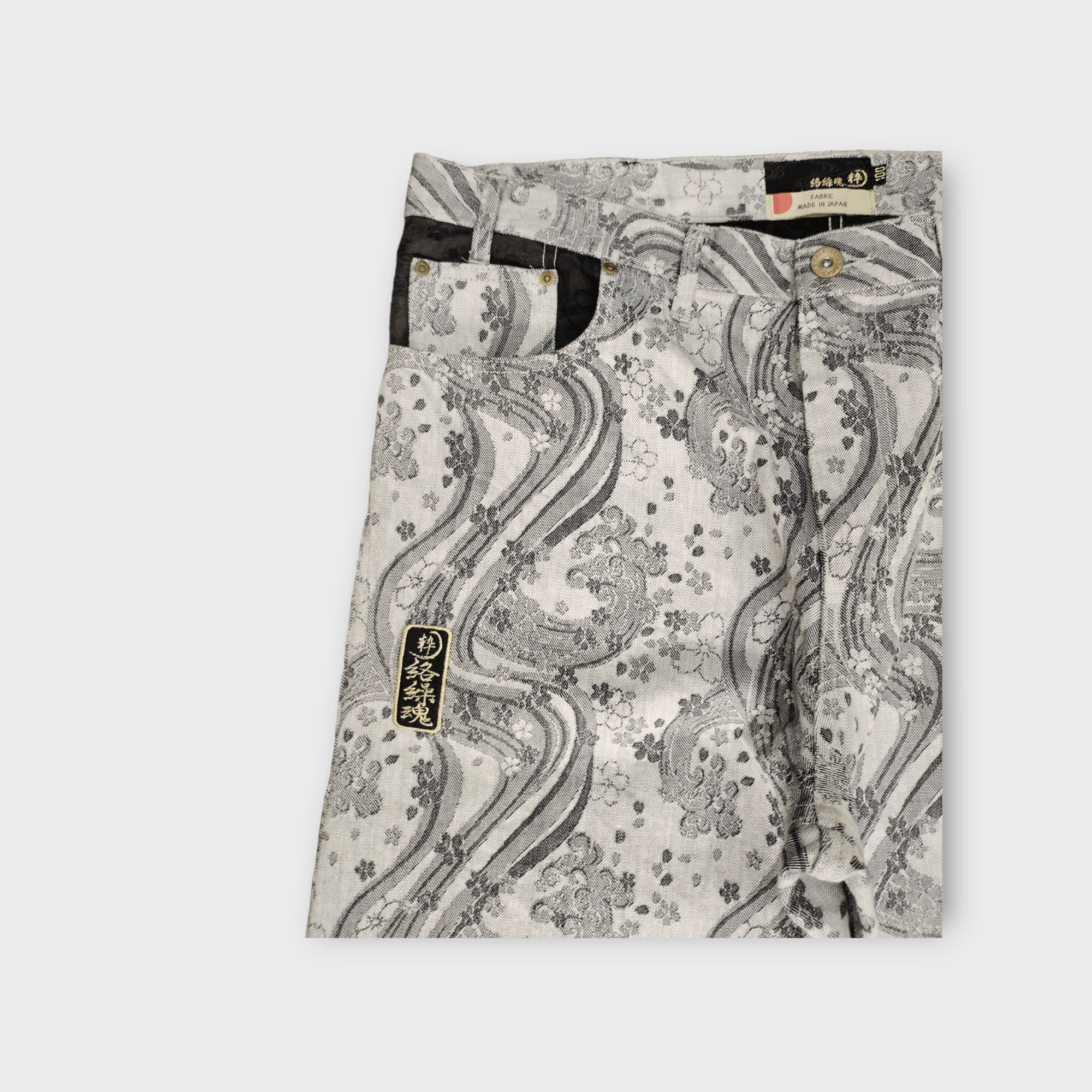 Karakuri Tamashii OG Karakuri Tamashi Sakura & Great Wave Embroider Baggy Jean Size US 39 - 6 Thumbnail