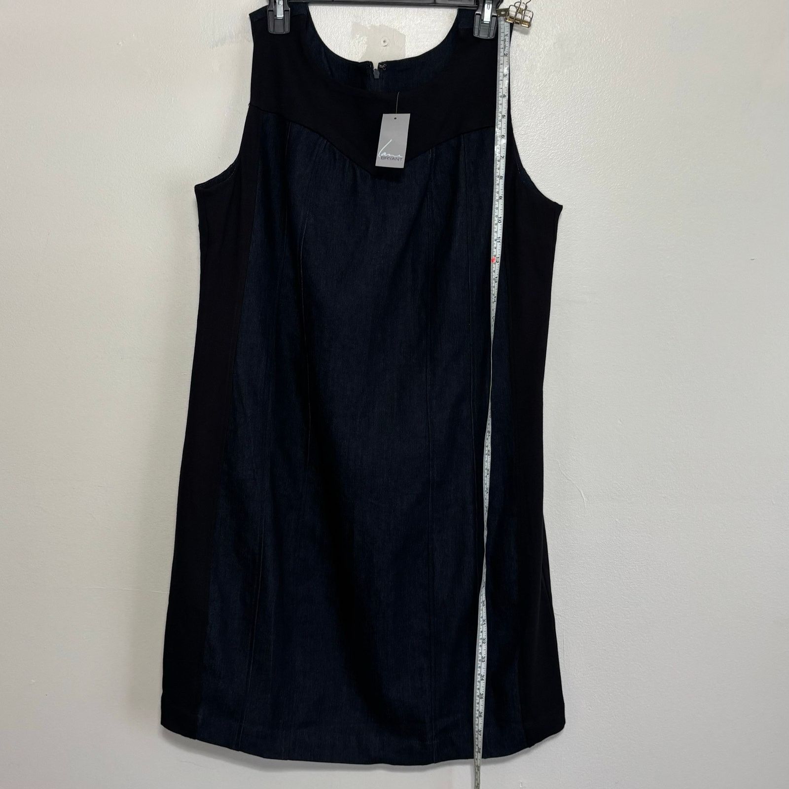 Other Lane Bryant Denim Shift Sleeveless Dress Contrast Trim Size XXL / US 16-18 / IT 52-54 - 3 Thumbnail