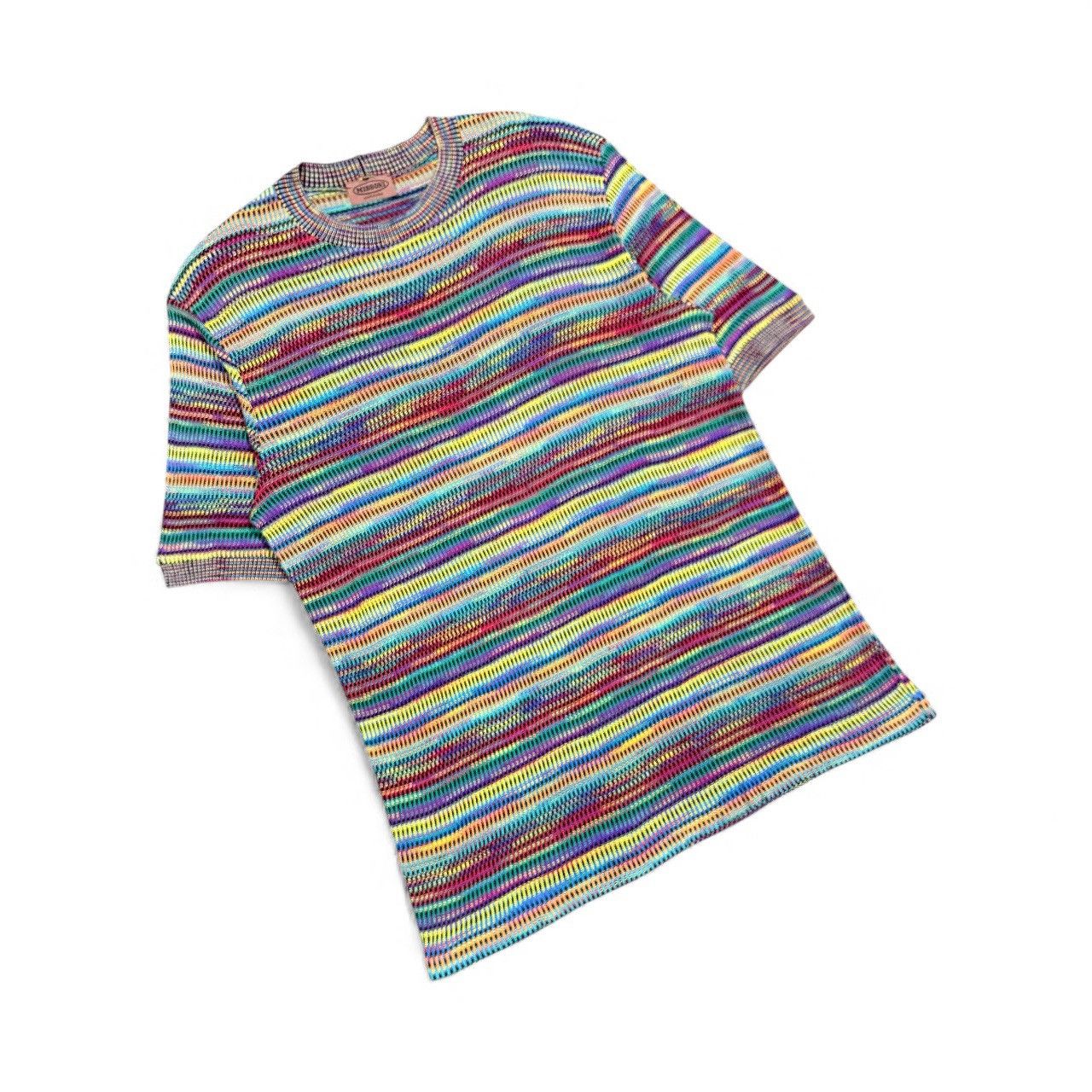 Missoni Vtg🔥Missoni Static Multicolor Knitted Tee Made In Italy Size US M / EU 48-50 / 2 - 8 Thumbnail
