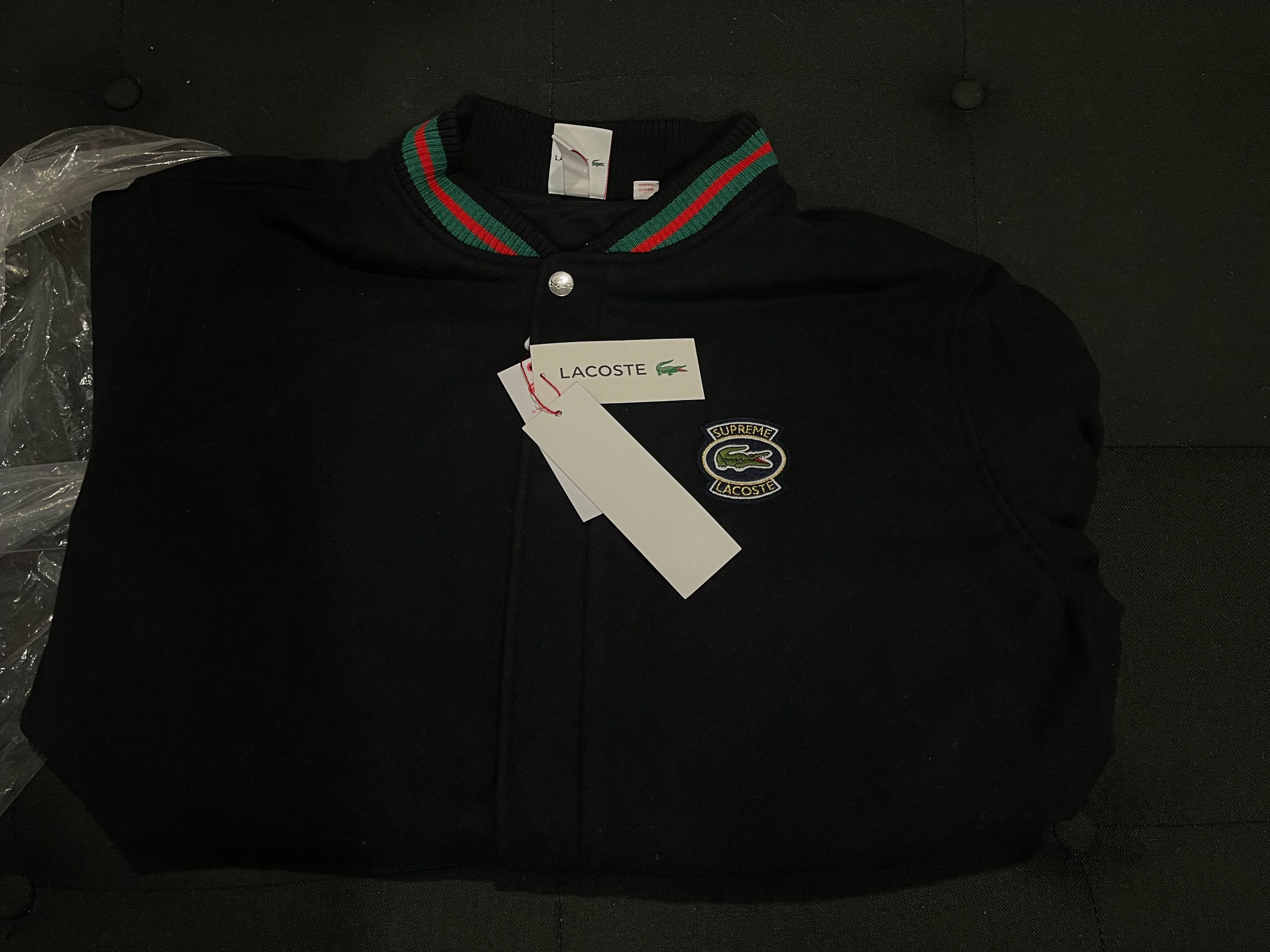 image of Lacoste Ss18 Varsity Jacket Gucci Colorway in Black, Men's (Size XL)