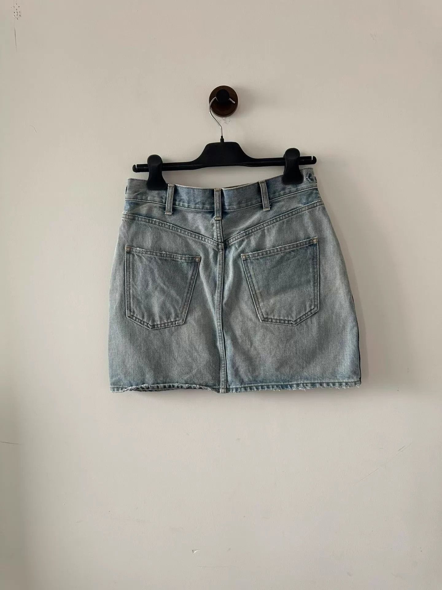 Celine CELINE Denim Skirt Triomphe Gold Buckle 29 99New Size 29" - 2 Thumbnail