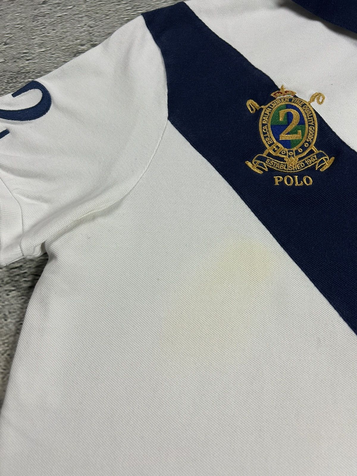 Ralph Lauren Chief Keef Polo Ralph Lauren vintage big pony white navy Size US XL / EU 56 / 4 - 5 Thumbnail