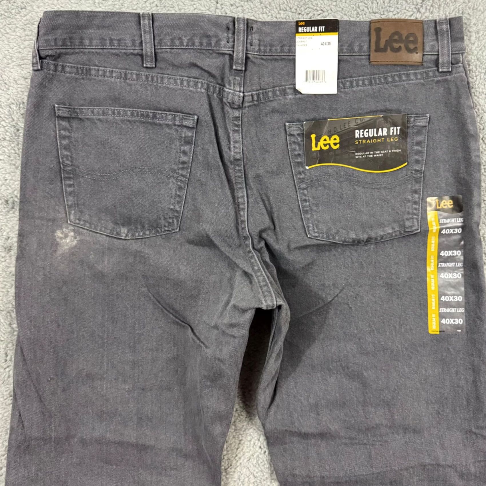 Lee VINTAGE Lee Jeans Mens 38x32 Charcoal Cowboy Cut Regular Fit Straight Leg Cotton NWT Size US 40 / EU 56 - 7 Thumbnail
