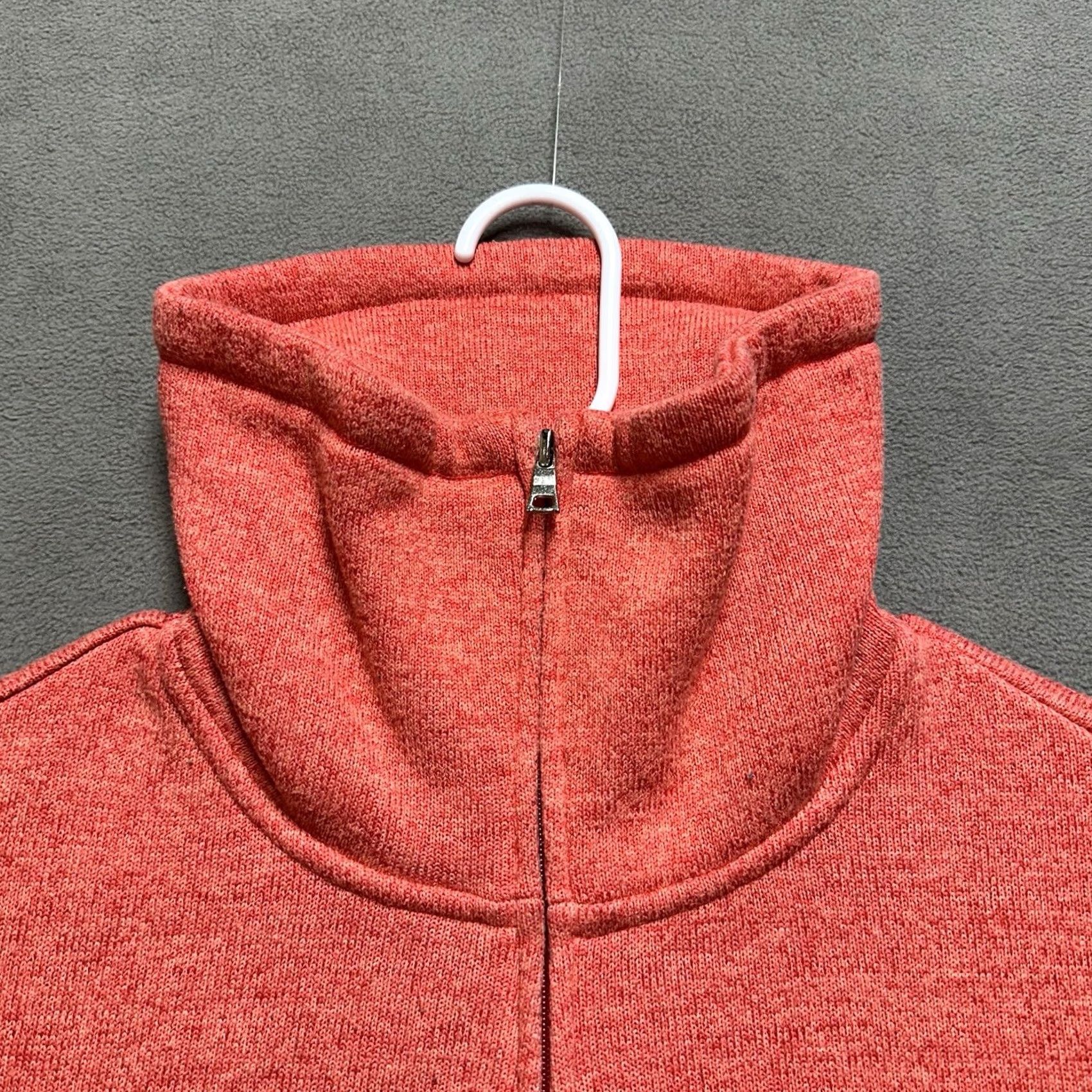 Croft & Barrow Croft & Barrow Jacket Womens 3X Plus Heathered Red Full Zip Fleece Midweight EUC Size XXL / US 16-18 / IT 52-54 - 4 Thumbnail