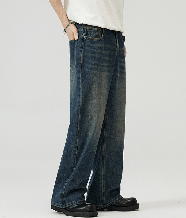 Japanese Brand × Jean Vintage loose wide-leg washed baggy jeans for men Size US 32 / EU 48 - 4 Thumbnail