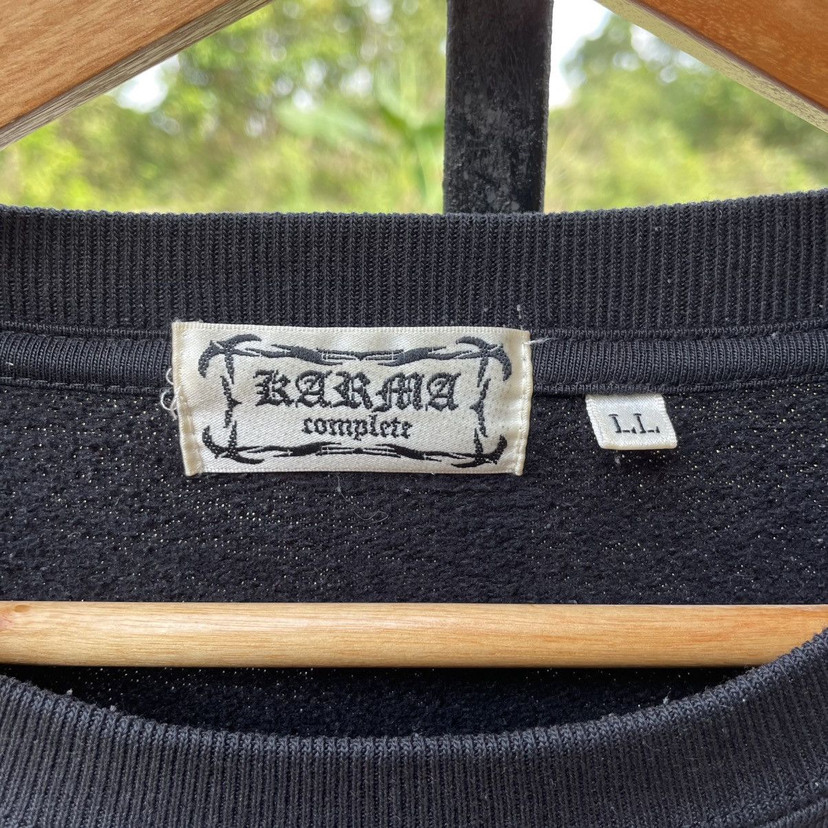 Japanese Brand 🔥Vintage Karma Skateboard Big Flame Cross Logo Sweatshirts Size US M / EU 48-50 / 2 - 13 Thumbnail