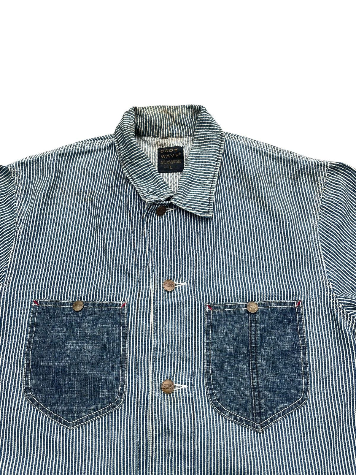 Japanese Brand Body Wave Hickory Chore Jacket Size US XL / EU 56 / 4 - 5 Thumbnail
