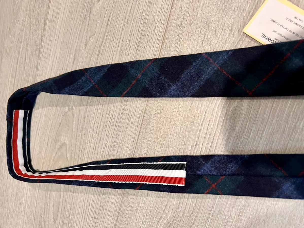Thom Browne Thom Browne Slim Tartan Flannel Tie Wool Cashmere Italy Size ONE SIZE - 10 Thumbnail