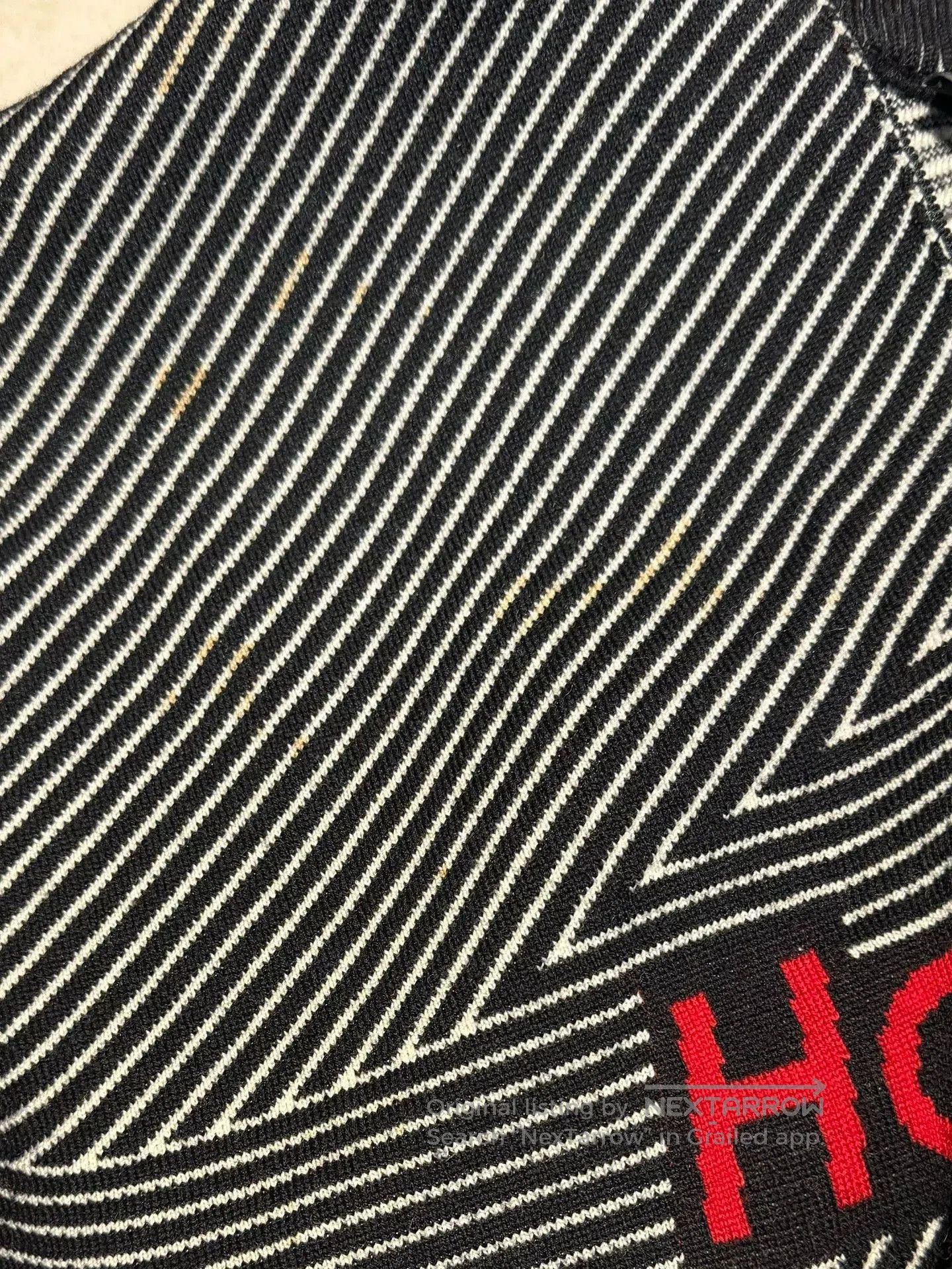 Balenciaga Striped 'Homme' Graphic Hooded Sweatshirt. Size US XS / EU 42 / 0 - 3 Thumbnail
