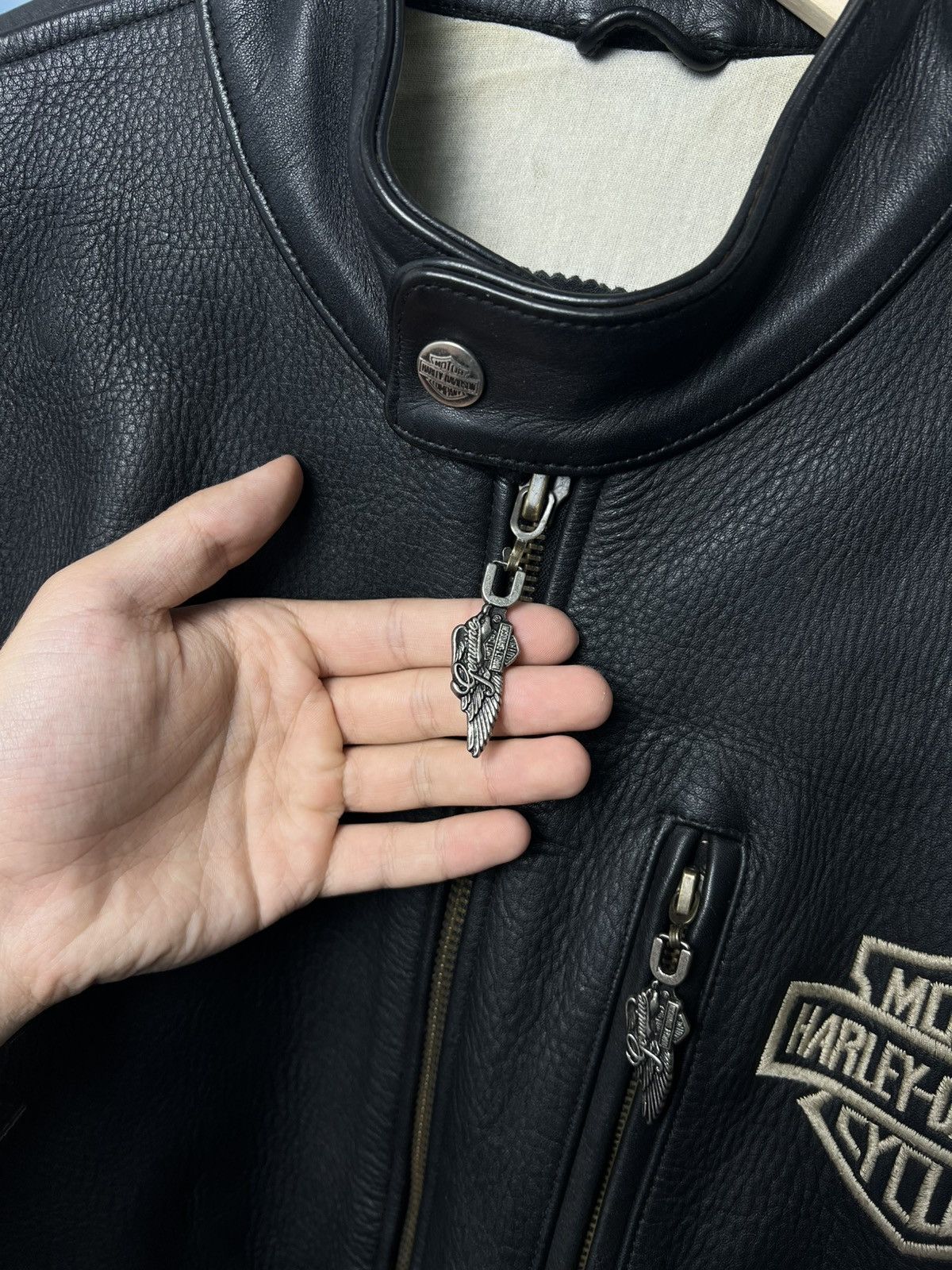 Harley Davidson Harley-Davidson Vintage Leather Jacket Size L USA Black Size US L / EU 52-54 / 3 - 13 Thumbnail