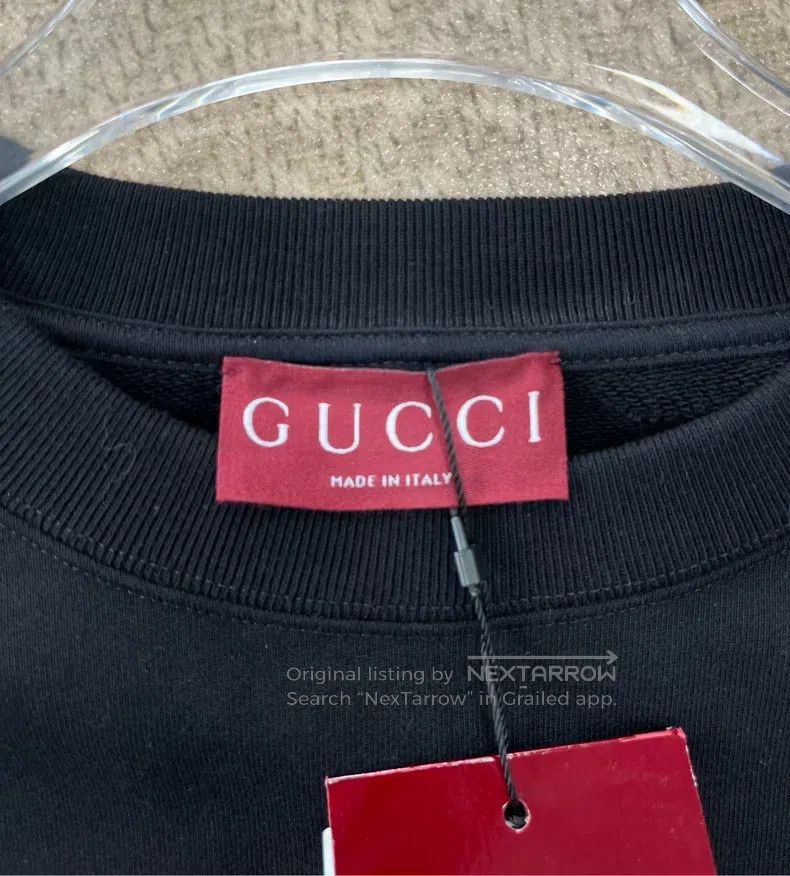 Gucci Gucci Black cursive letter logo sweatshirt Size US S / EU 44-46 / 1 - 4 Thumbnail