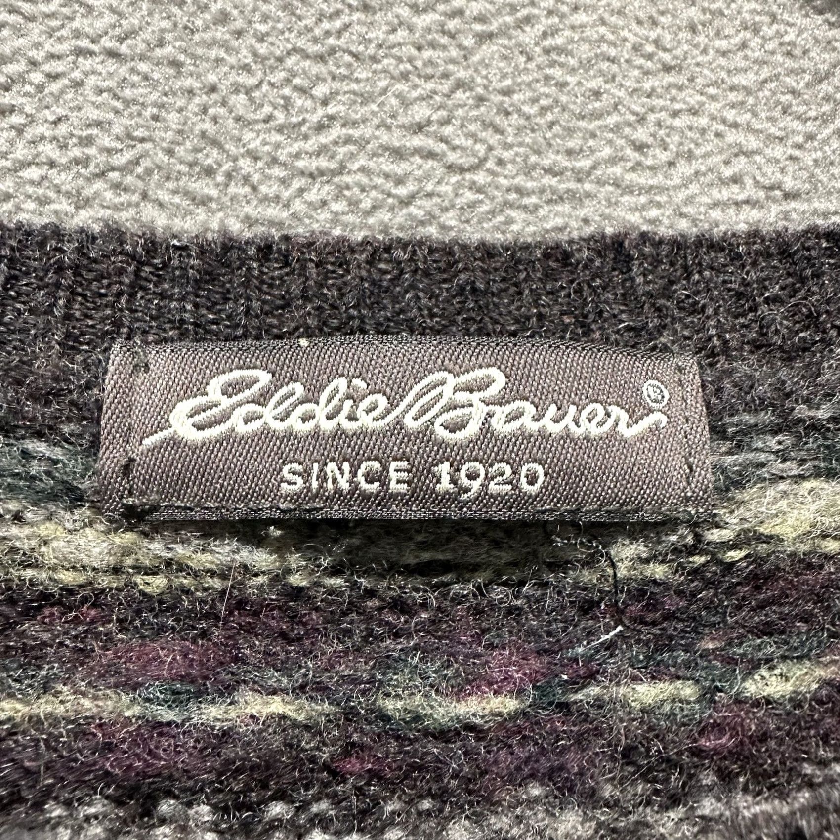 Eddie Bauer Eddie Bauer Sweater Women L Beige Red Striped Wool Blend Crew Neck EUC Size L / US 10 / IT 46 - 4 Thumbnail