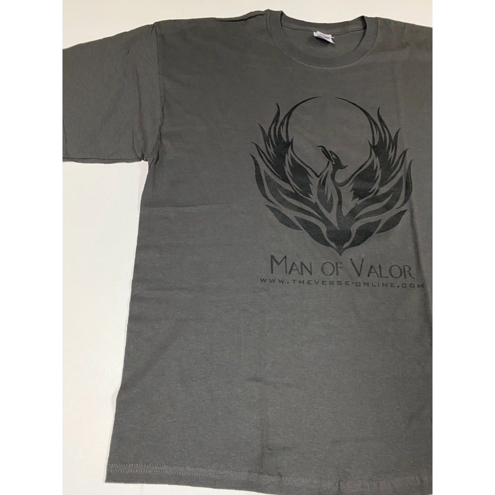 Gildan Man of Valor Mens Shirt XL Gray T-Shirt Crew Neck Cotton Short Sleeve Logo Halloween Sports Regular Gildan Mens Size US XL / EU 56 / 4 - 3 Thumbnail