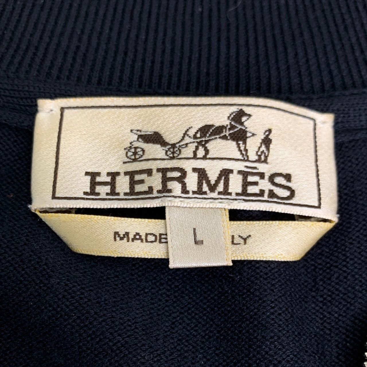 Hermes Hermès Mens Black Wool & Goatskin Colorblock Zip-Up Jacket Size US L / EU 52-54 / 3 - 5 Thumbnail