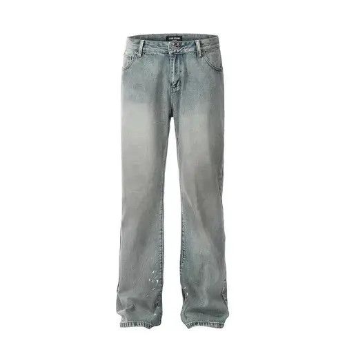 Jean Punk hip-hop trend washed distressed dirty jeans Size US 34 / EU 50 - 2 Thumbnail