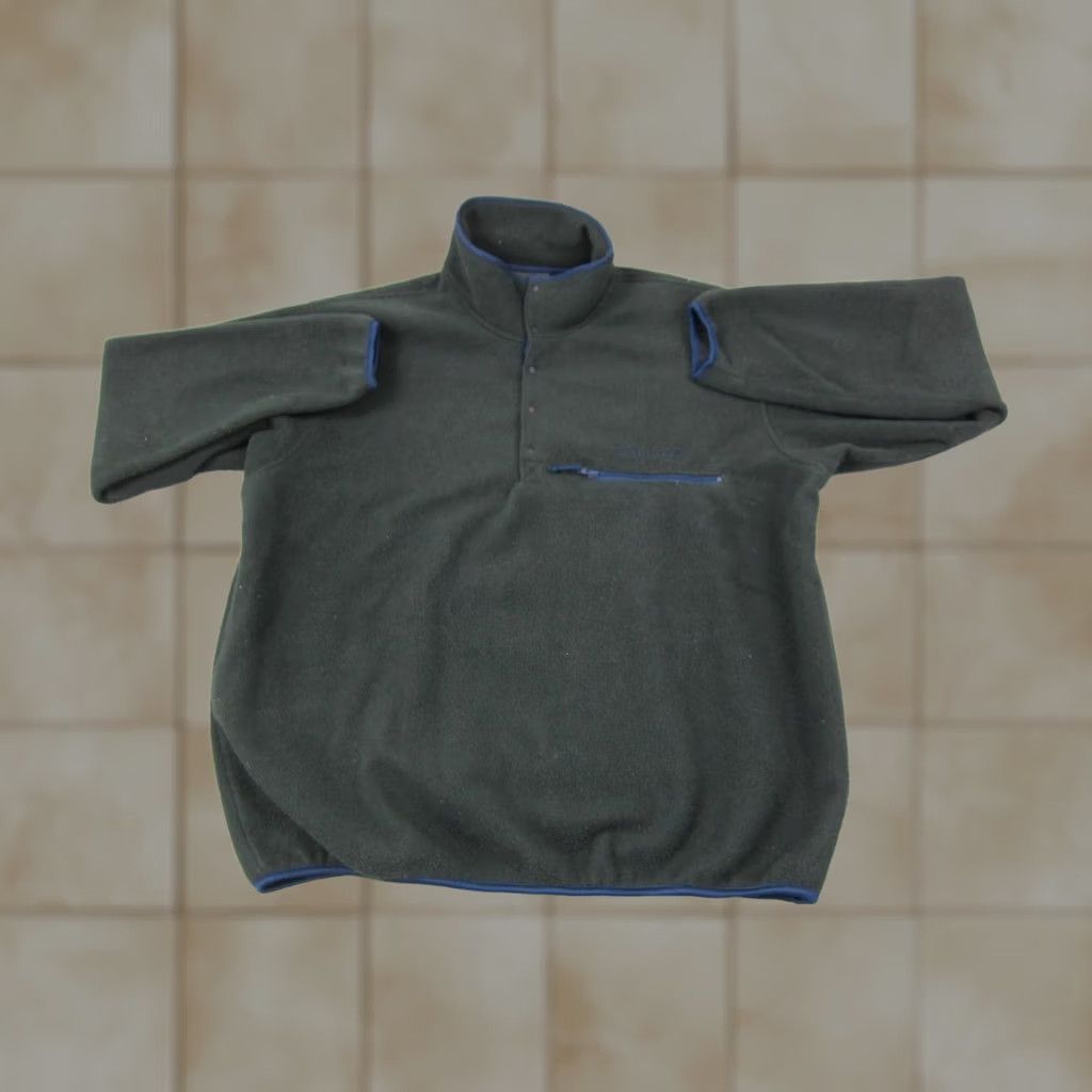 Timberland Timberland Sweater Men XL Green Deep Pile Fleece 1/4 Made in USA 80s 90s Size US XL / EU 56 / 4 - 1 Thumbnail