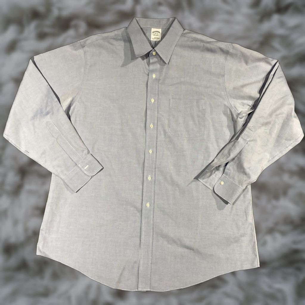 Brooks Brothers Brooks Brothers Shirt Mens Size 18-36 Blue Slim Fit Non Iron Long Sleeve Button-Up Shirt Size US XXL / EU 58 / 5 - 1 Thumbnail