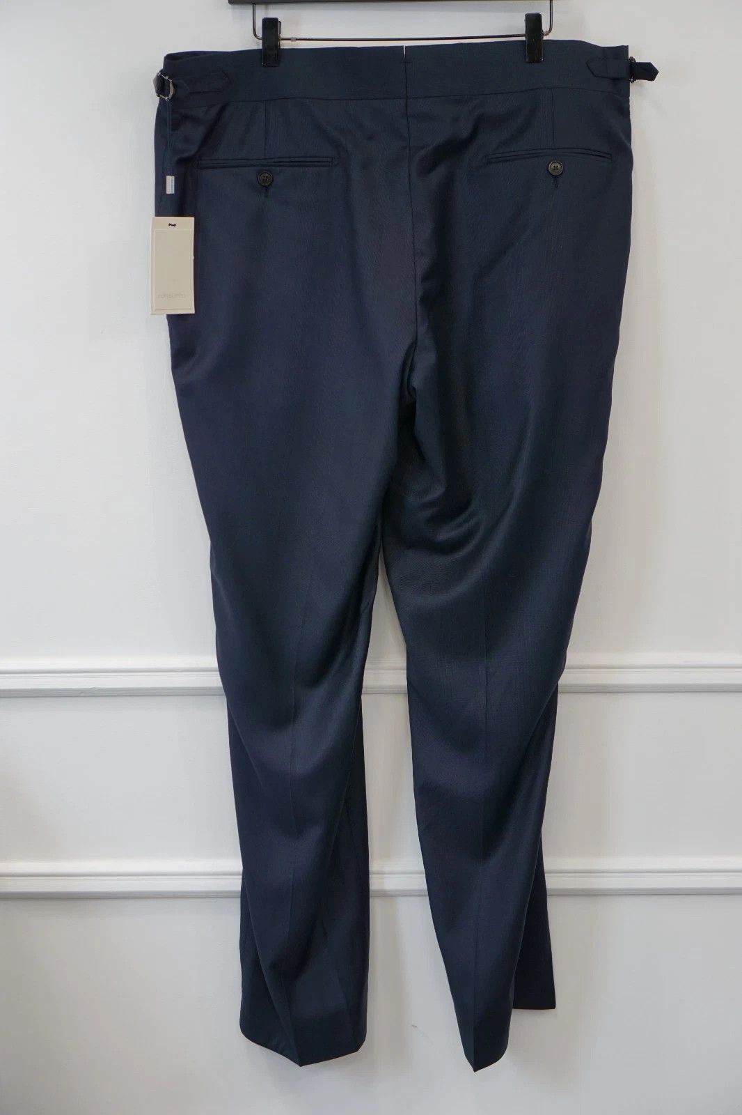 Suitsupply Men Suitsupply Pants Trousers Navy Blue Brescia Wool UK/US46 Size 46R - 2 Thumbnail