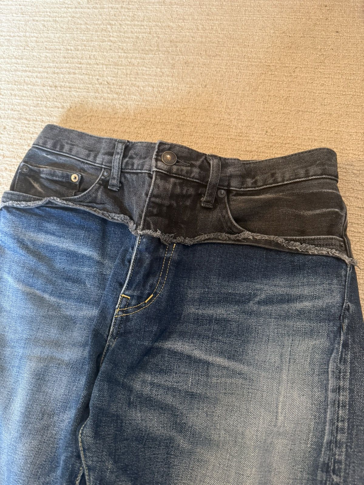 Maison MIHARA YASUHIRO Cummerbund denim jeans black blue Size US 30 / EU 46 - 2 Thumbnail