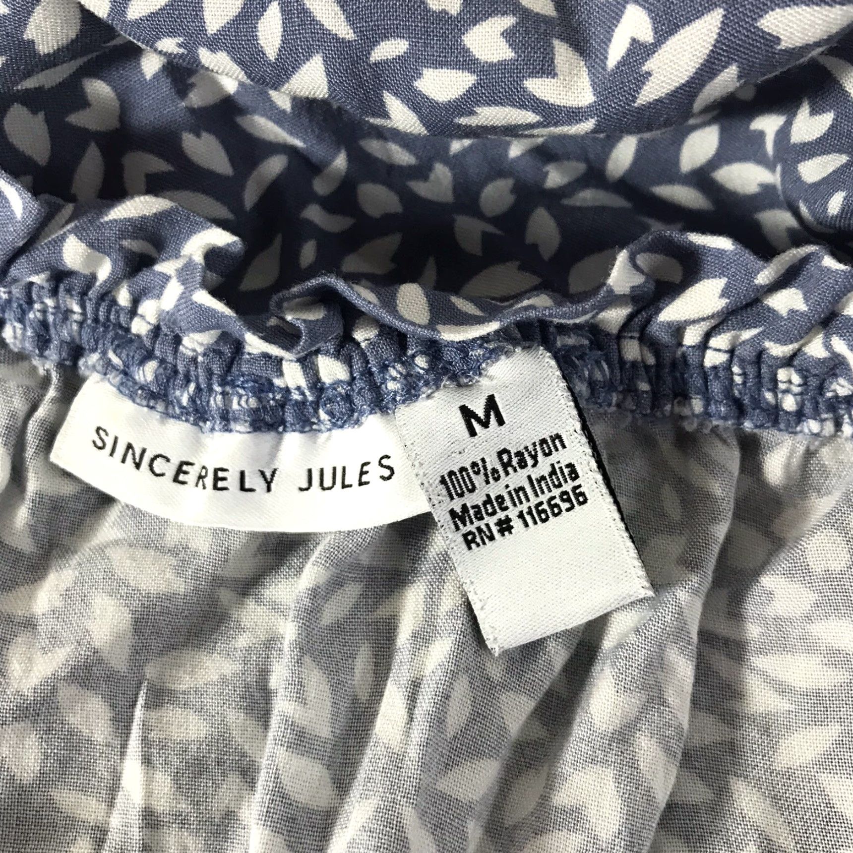 Vintage SINCERELY JULES Scoop Neck Ruffle Romper Womens Size M Blu/Wht Comfort Casual Size 32" / US 10 / IT 46 - 6 Thumbnail