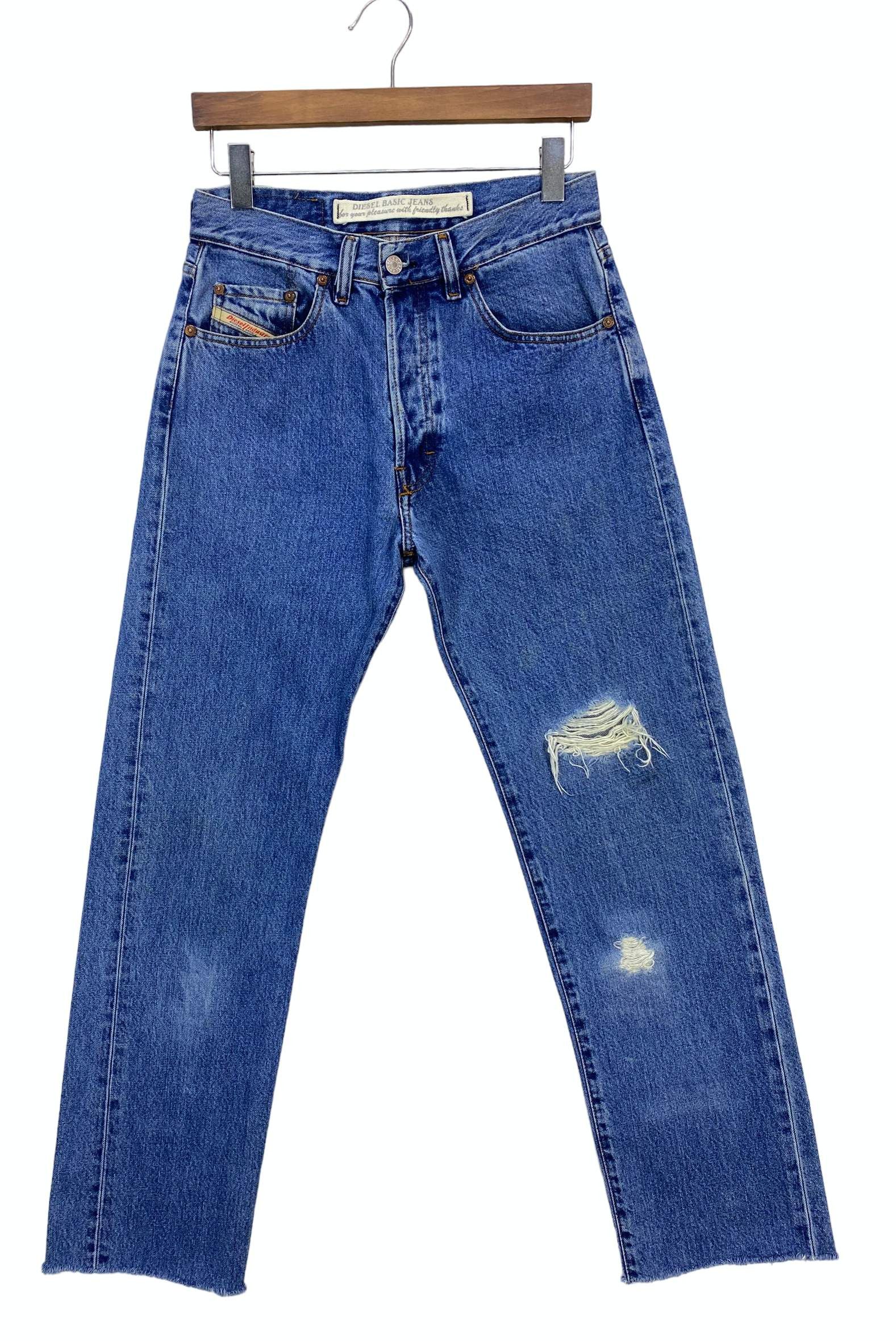 image of Diesel Medium Wash Denim Jeans Diesel Industry Jeans in Blue, Men's (Size 29)