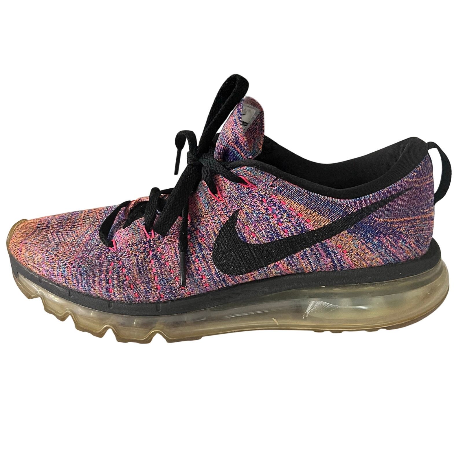2015 Nike Flyknit Max Multicolor Women 9 Running 620659-404 Shoes