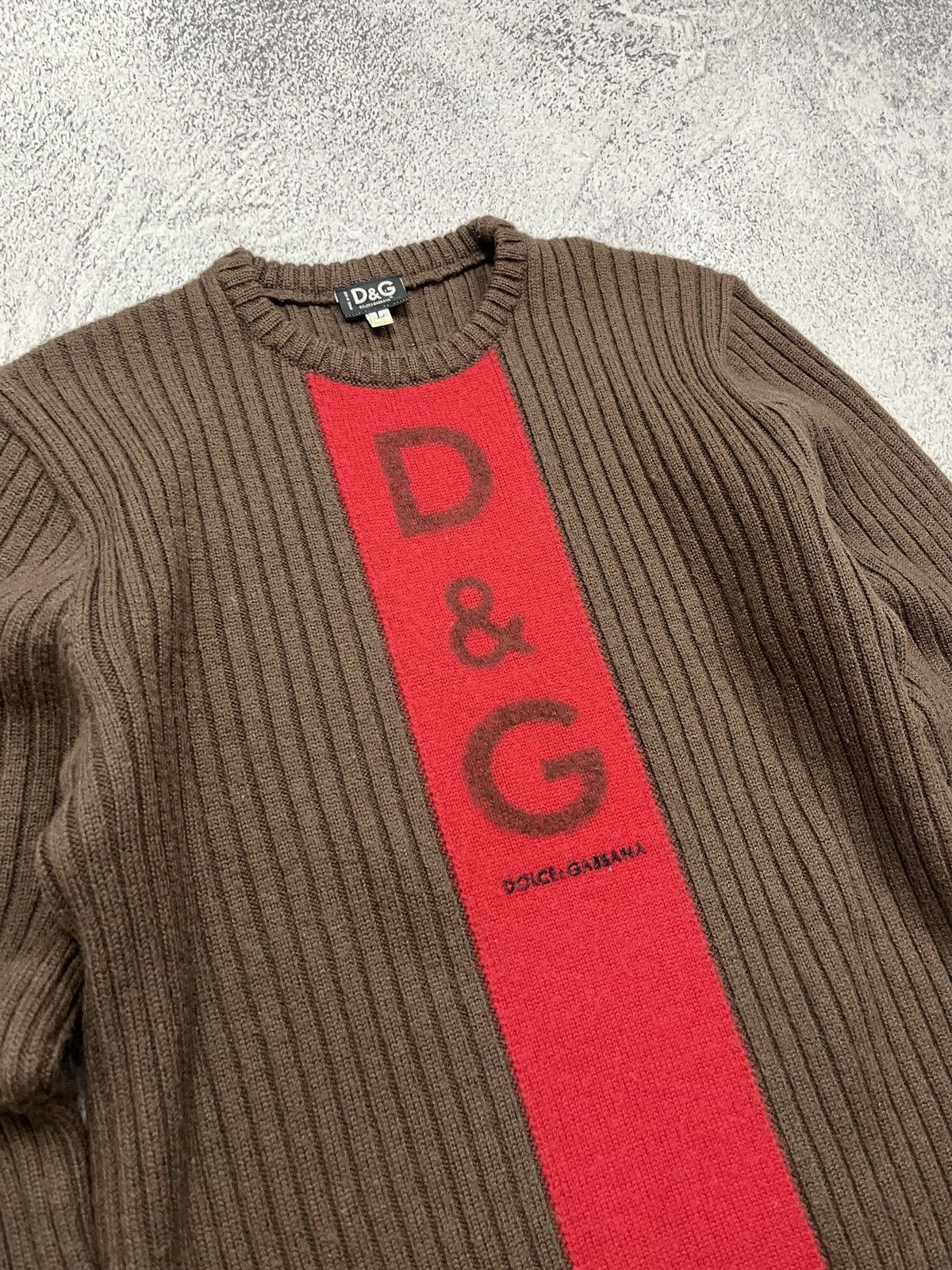 Dolce & Gabbana Vintage Y2K Dolce Gabbana Big Logo Avant Garde Knit Sweater Size US S / EU 44-46 / 1 - 5 Thumbnail