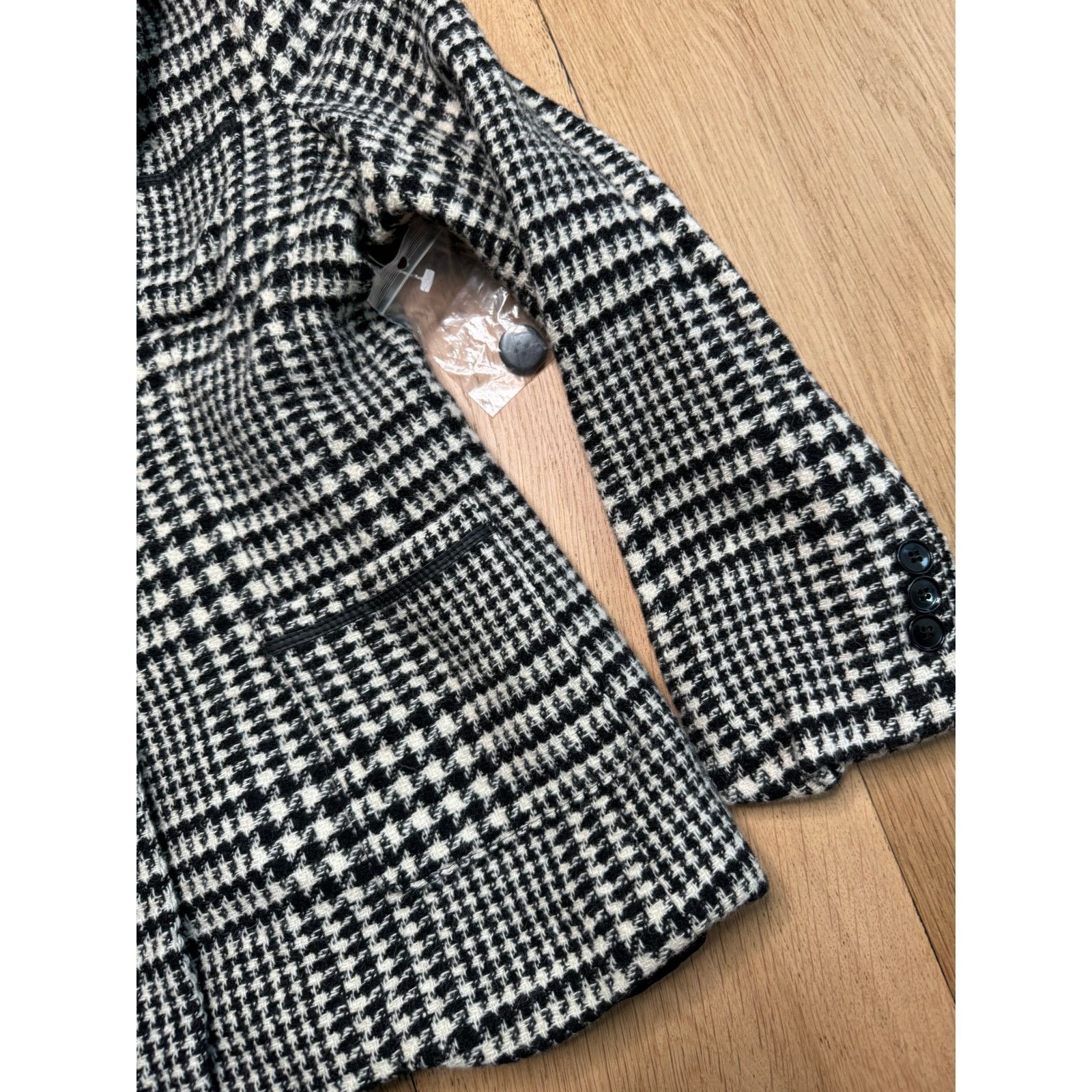 Bloomingdale's NEW Bloomingdales Women's Vintage 90's Wool Plaid Peacoat Size M / US 6-8 / IT 42-44 - 5 Thumbnail