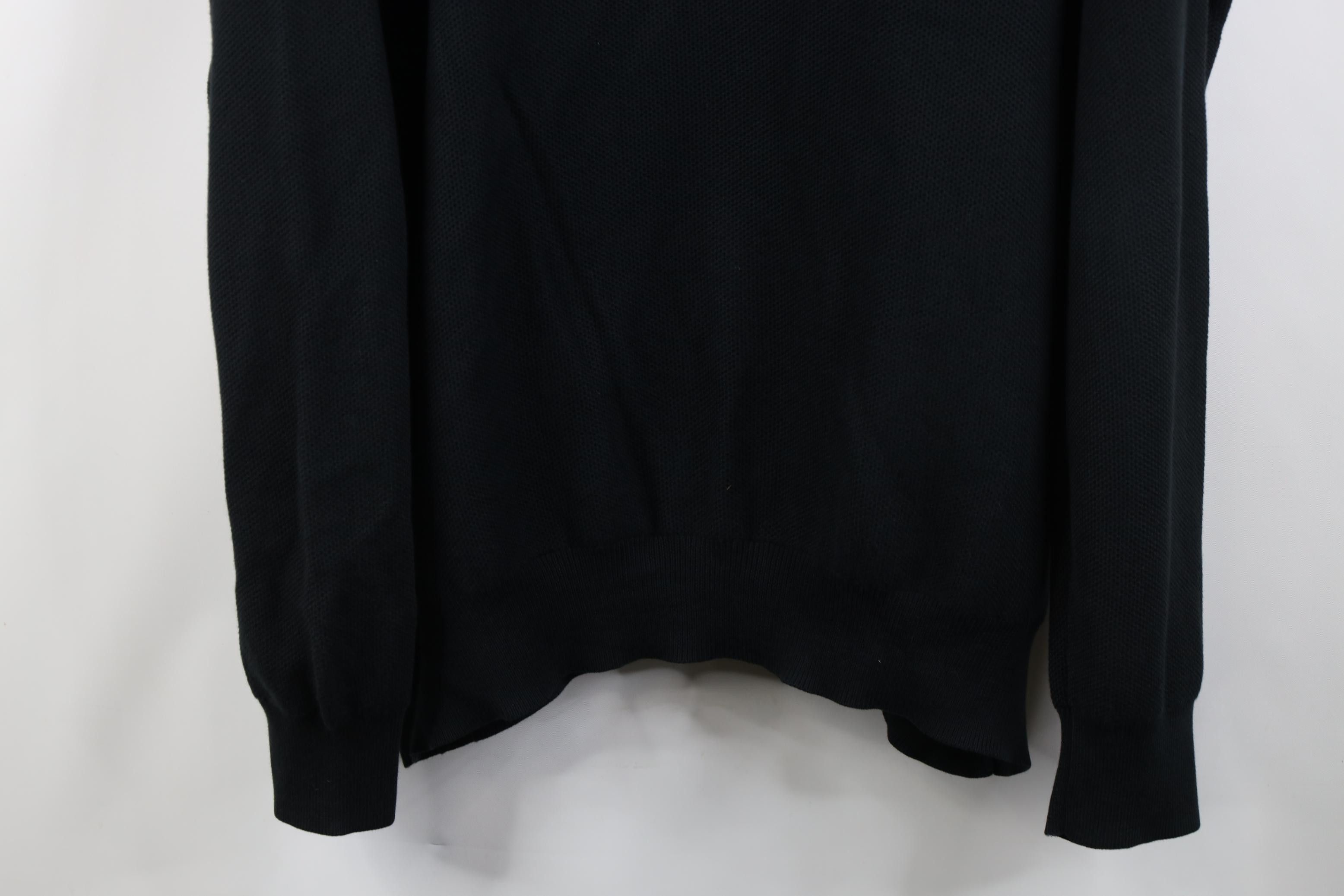 Polo Ralph Lauren Ralph Lauren Thermal Knit 1/4 Zip Pullover Sweater Black Size US XXL / EU 58 / 5 - 14 Thumbnail